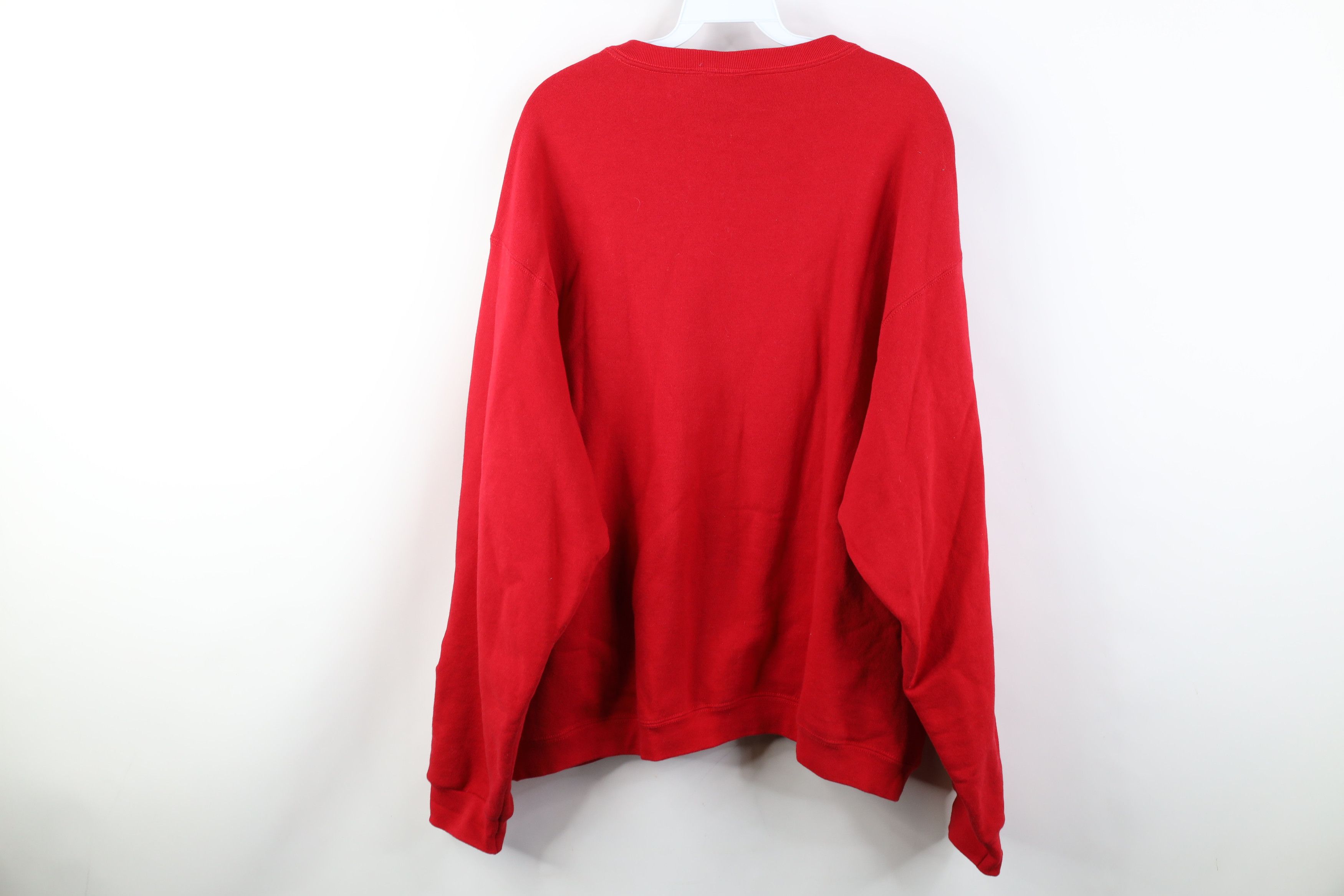 Vintage Vintage 90s Streetwear Blank Heavy Crewneck Sweatshirt Red Size US XXL / EU 58 / 5 - 9 Thumbnail
