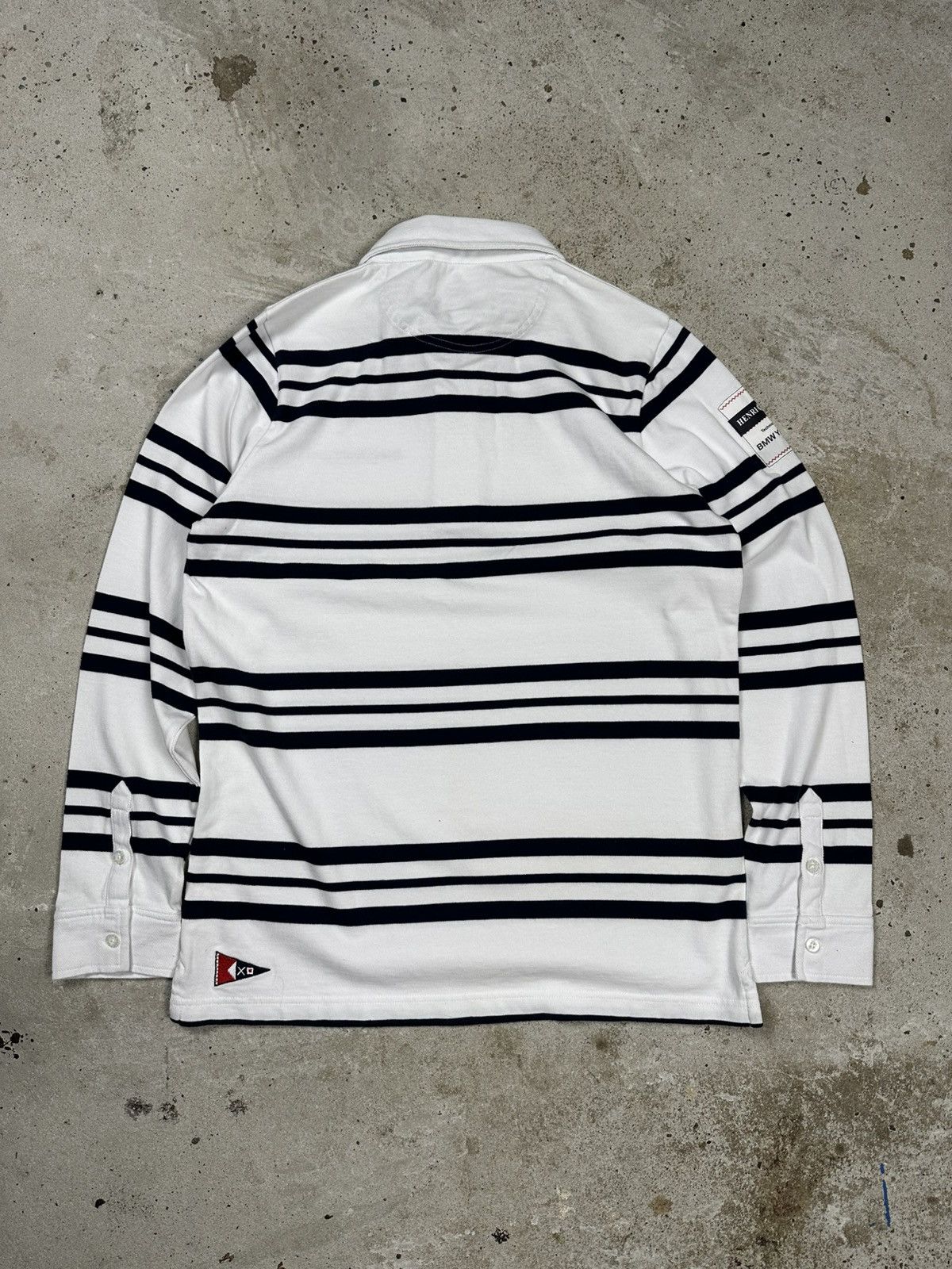 BMW BMW Yachting Sport Racing Striped Rugby Polo Long Sleeve Tee Size US S / EU 44-46 / 1 - 2 Thumbnail