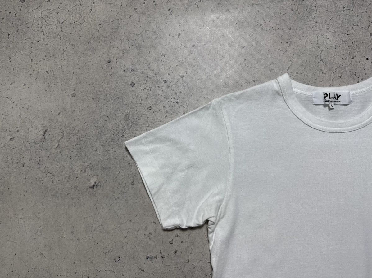 Comme des Garcons PLAY Comme Des Garcons CDG Play Luxury Women’s White T-Shirt Size L / US 10 / IT 46 - 4 Thumbnail