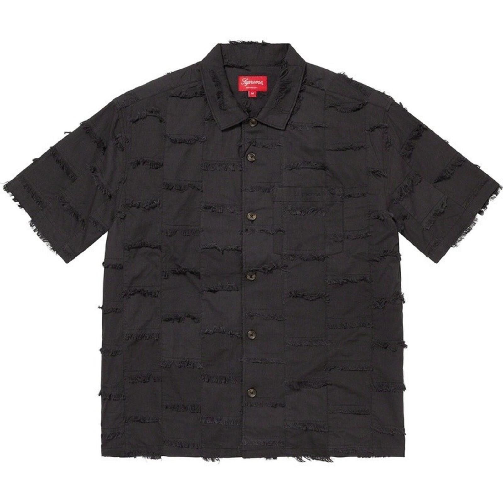 Supreme Supreme Studded Patch S/S Work Shirt Black | Grailed