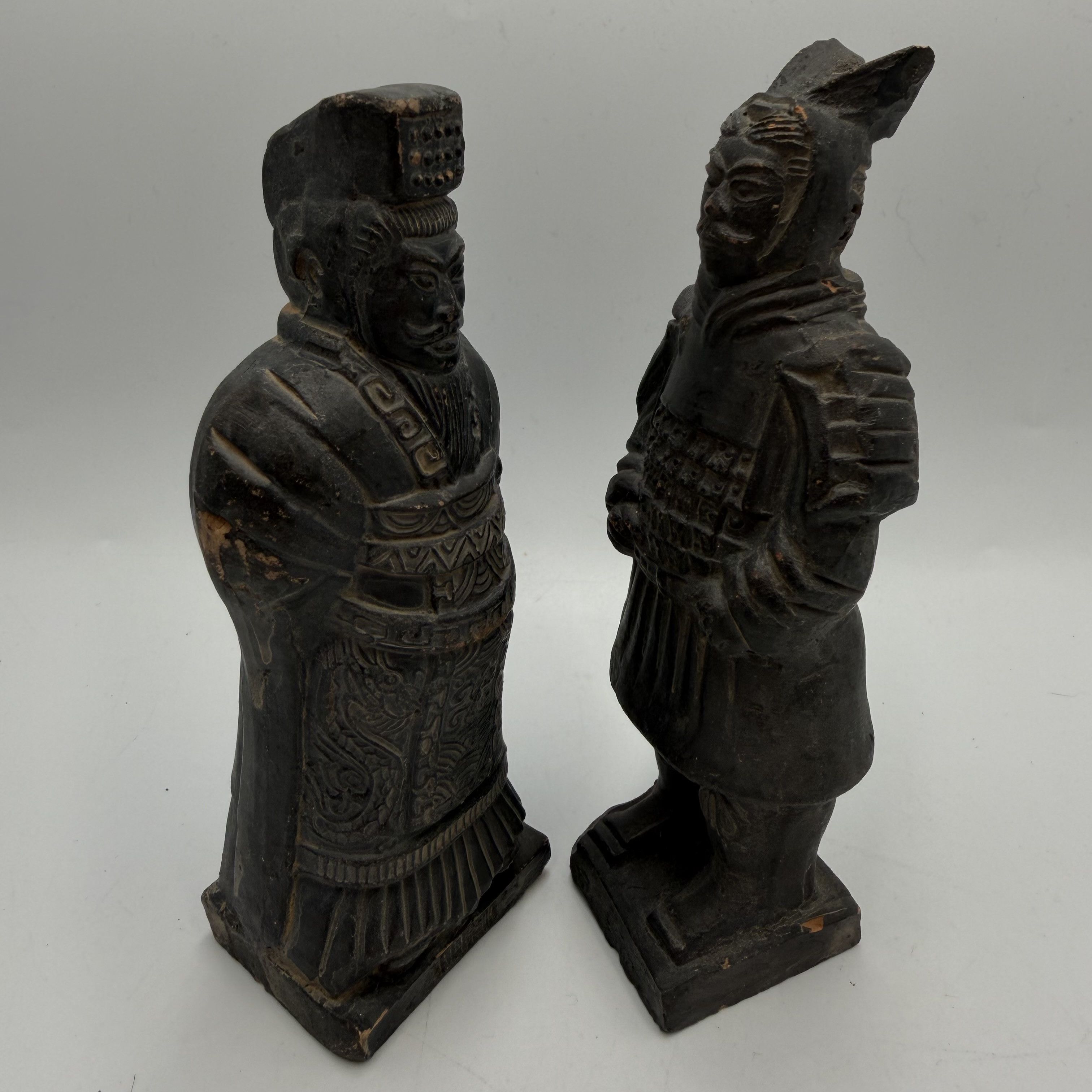 Vintage Vintage Pair Chinese Terracotta Army Warrior Figurines Size ONE SIZE - 7 Thumbnail
