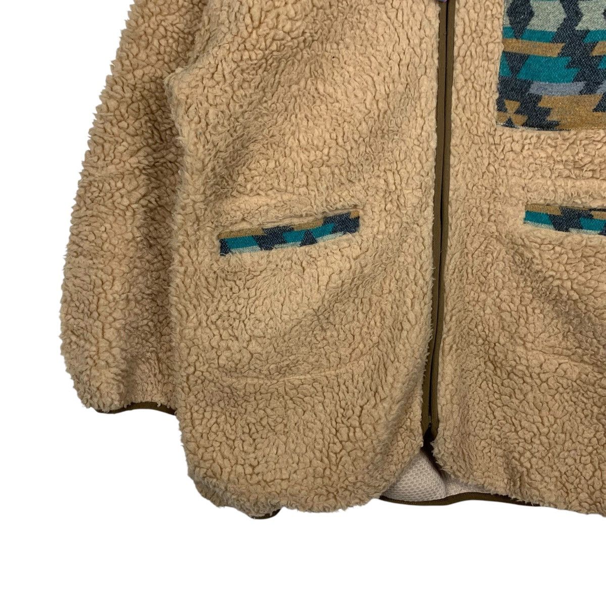 Japanese Brand TITICACA Deep Pile Fleece Jacket V Neck #2108-C92 Size US L / EU 52-54 / 3 - 3 Thumbnail