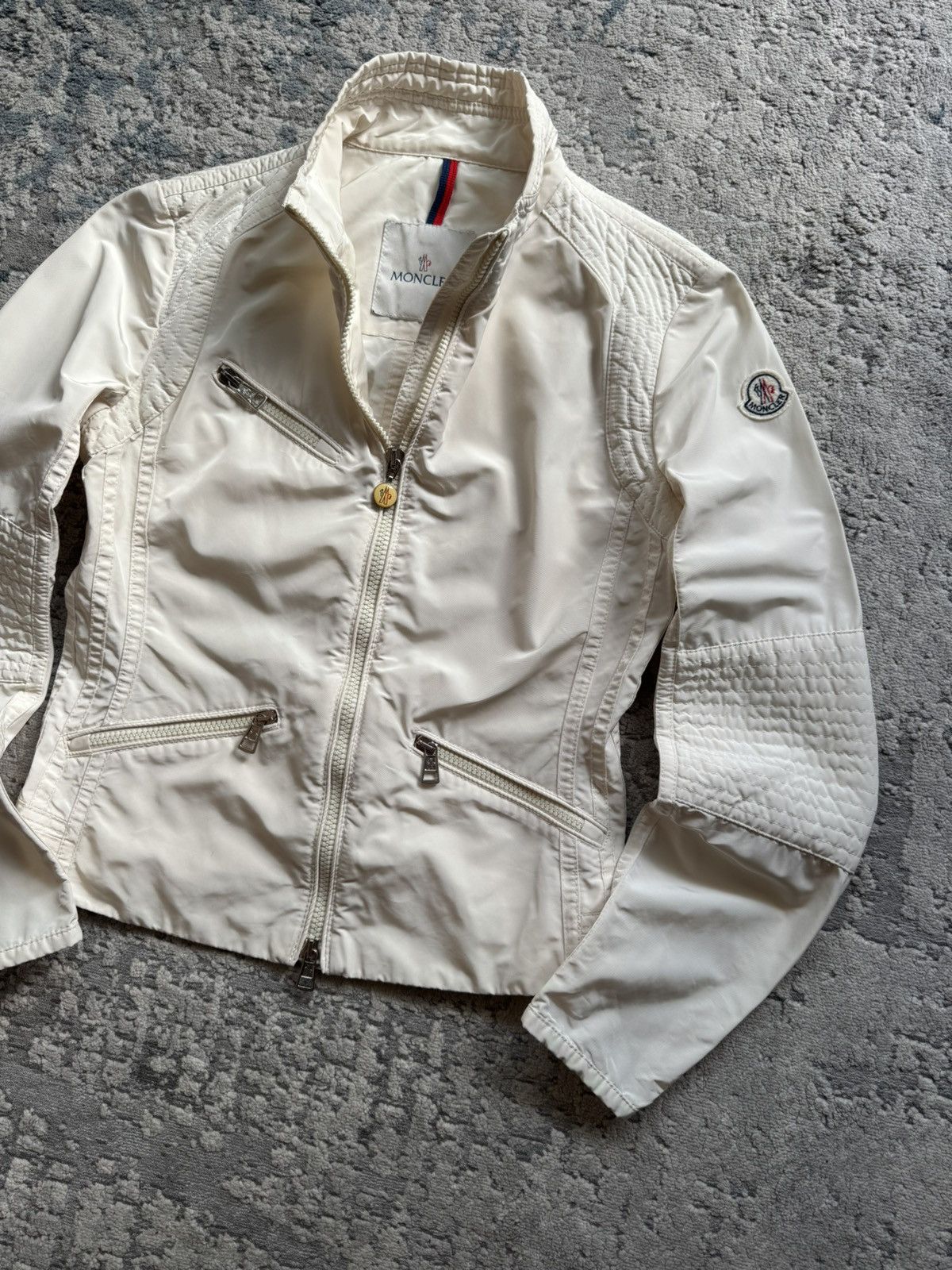 Moncler Moncler Axelle Nylon biker Shorty Jacket Size 0 Size XS / US 0-2 / IT 36-38 - 2 Thumbnail