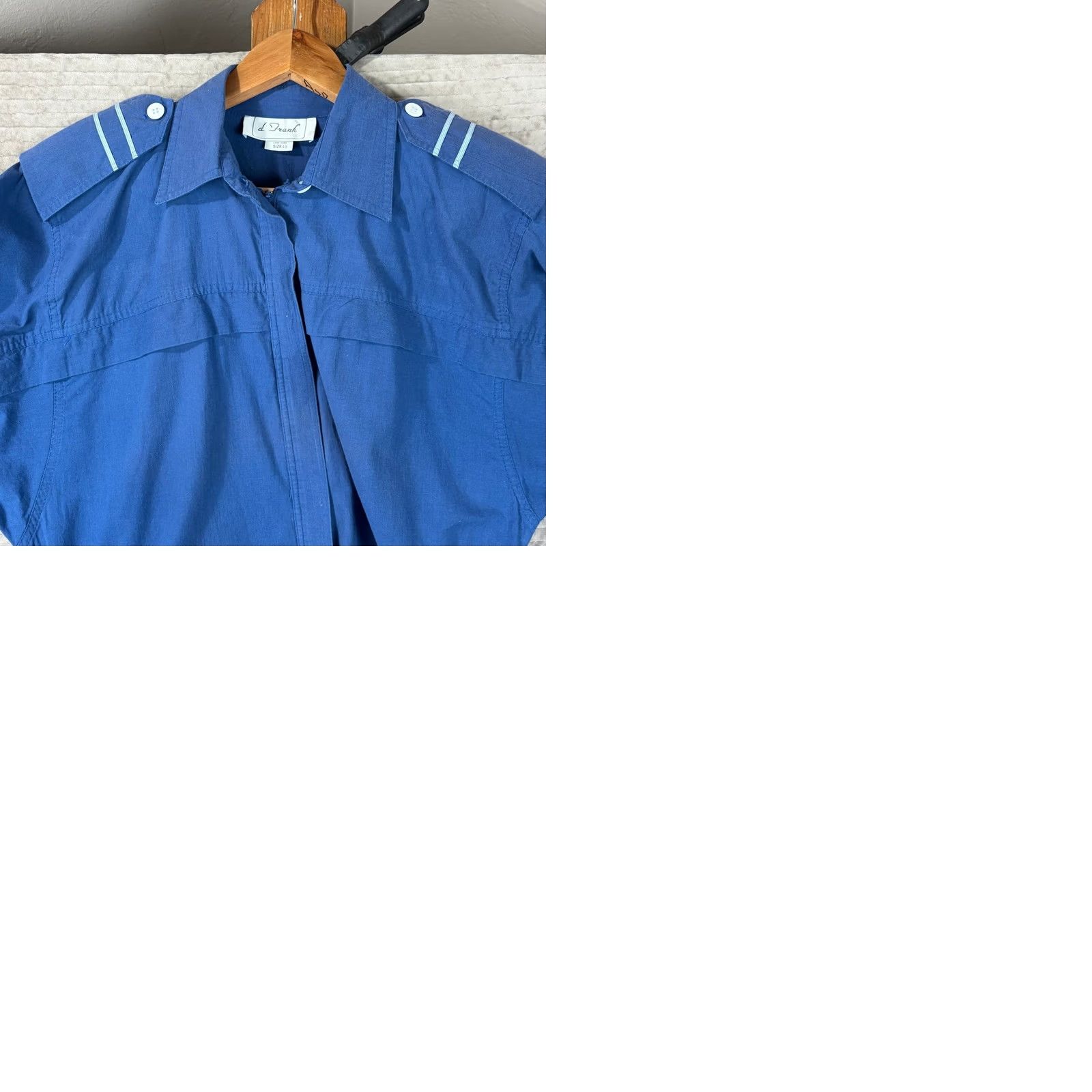 Vintage VINTAGE d. Frank Blue Cotton Jumpsuit Womens 10 Utility Boiler Suit Made in USA Size 32" / US 10 / IT 46 - 9 Thumbnail