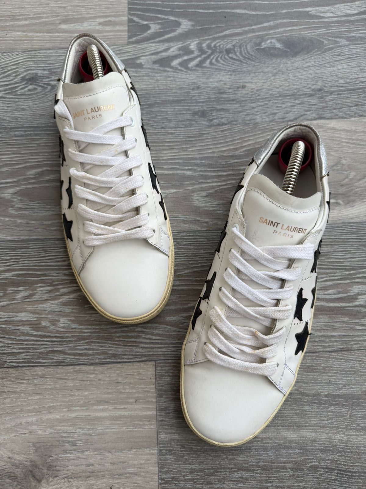 Saint Laurent Paris Saint Laurent SL/06 Black Star Patches Sneakers Sz 40 Size US 7 / EU 40 - 2 Thumbnail