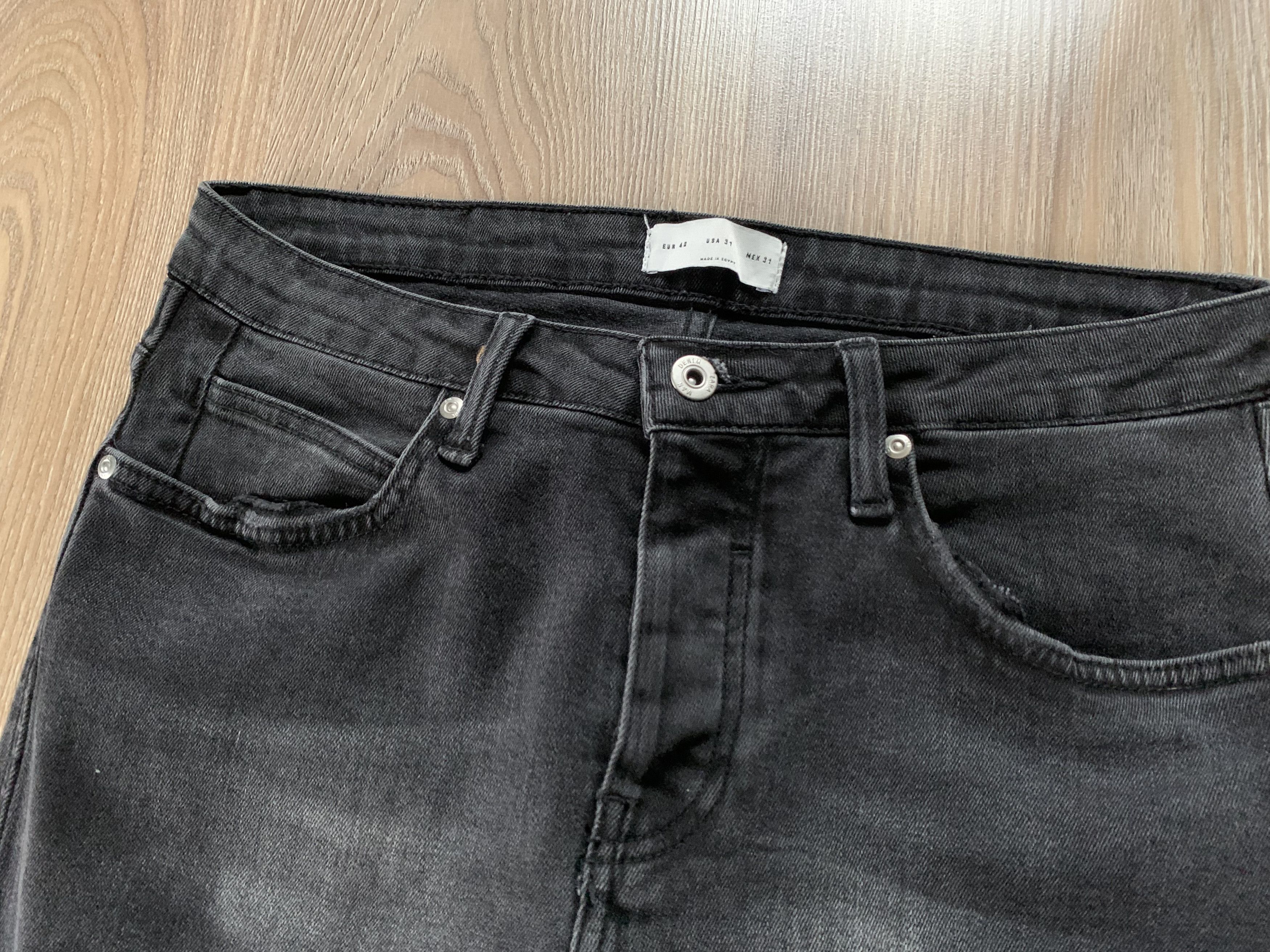 Zara Zara Man Stretch Black Distressed Jeans Size US 31 - 5 Thumbnail