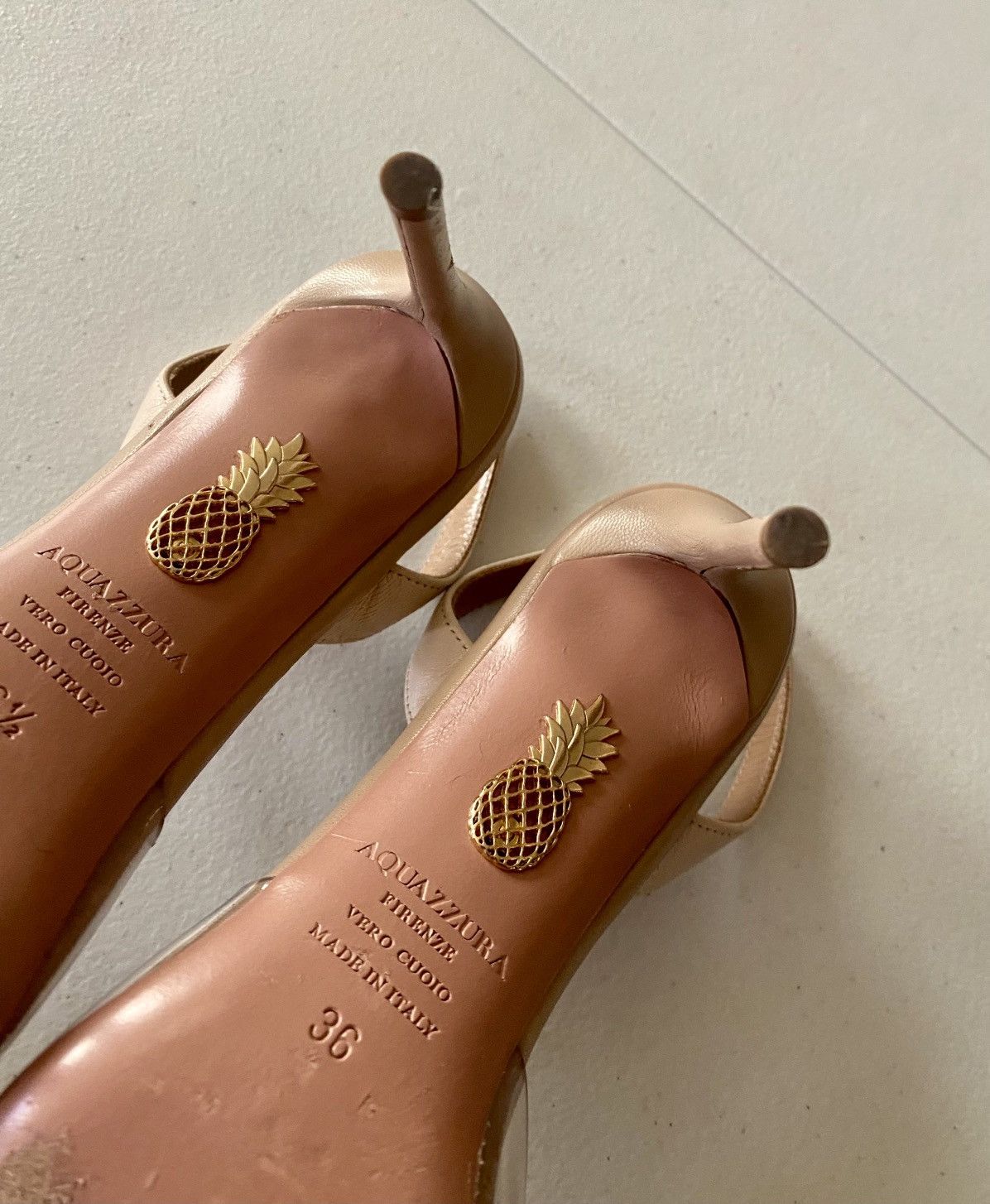 Aquazzura Aquazzura So Nude 85 Contrast Slingback Pumps 36.5 6.5US VGC Size US 6.5 / IT 36.5 - 10 Thumbnail