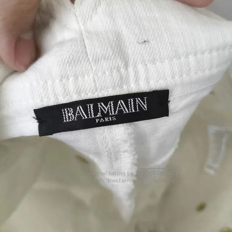 Balmain Balmain White Cotton Women's Denim Pants . Size 22" - 6 Thumbnail