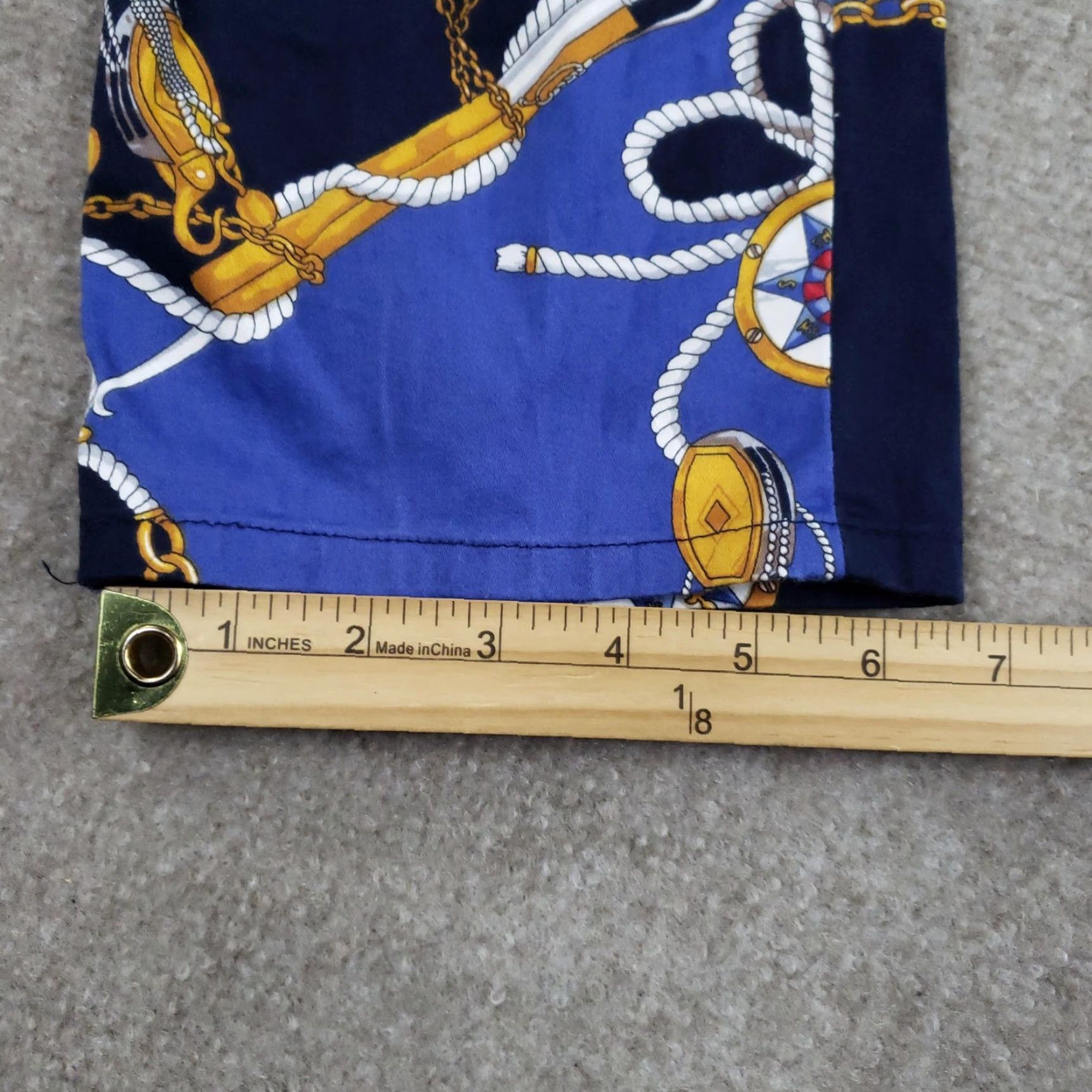 Ralph Lauren Lauren Ralph Lauren Pants Womens Size 4 Blue Nautical Rope Anchor Print Stretch Lights Size 27" / US 4 / IT 40 - 4 Thumbnail