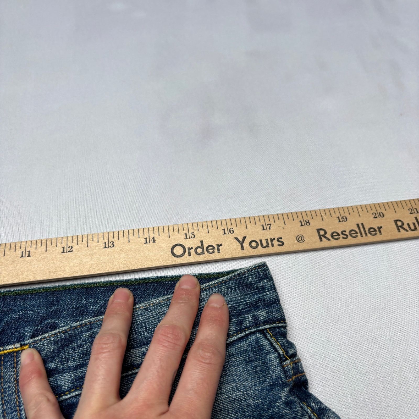 Sid Mashburn $295 Sid Mashburn Slim Straight Jeans Selvedge 33x34 Size US 33 - 6 Thumbnail