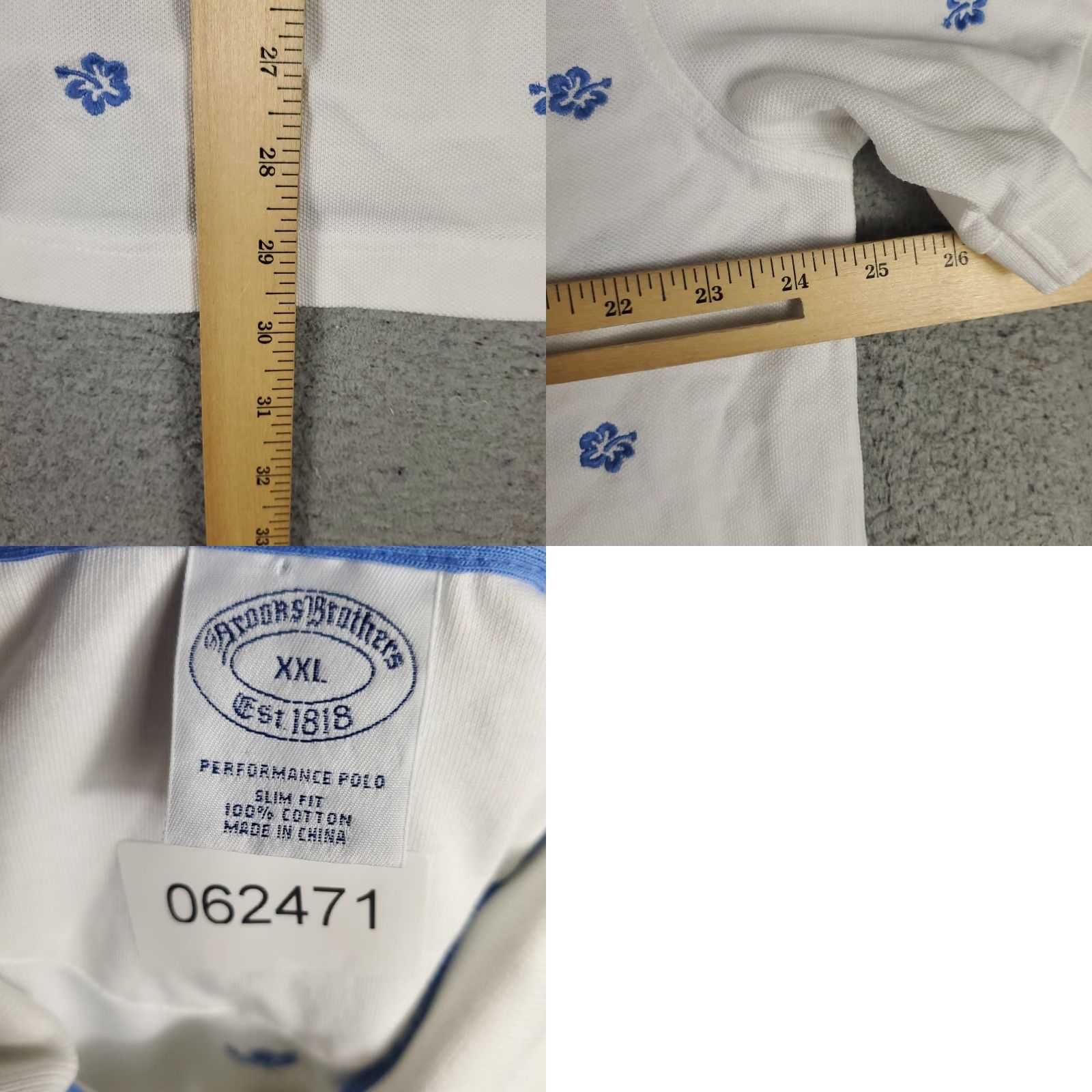 Brooks Brothers Brooks Brothers Polo Shirt Mens 2XL White Embroidered Slim Fit Short Sleeve Shirt Mens 2XL White Classic Preppy Sports American Polo Size US XXL / EU 58 / 5 - 8 Thumbnail