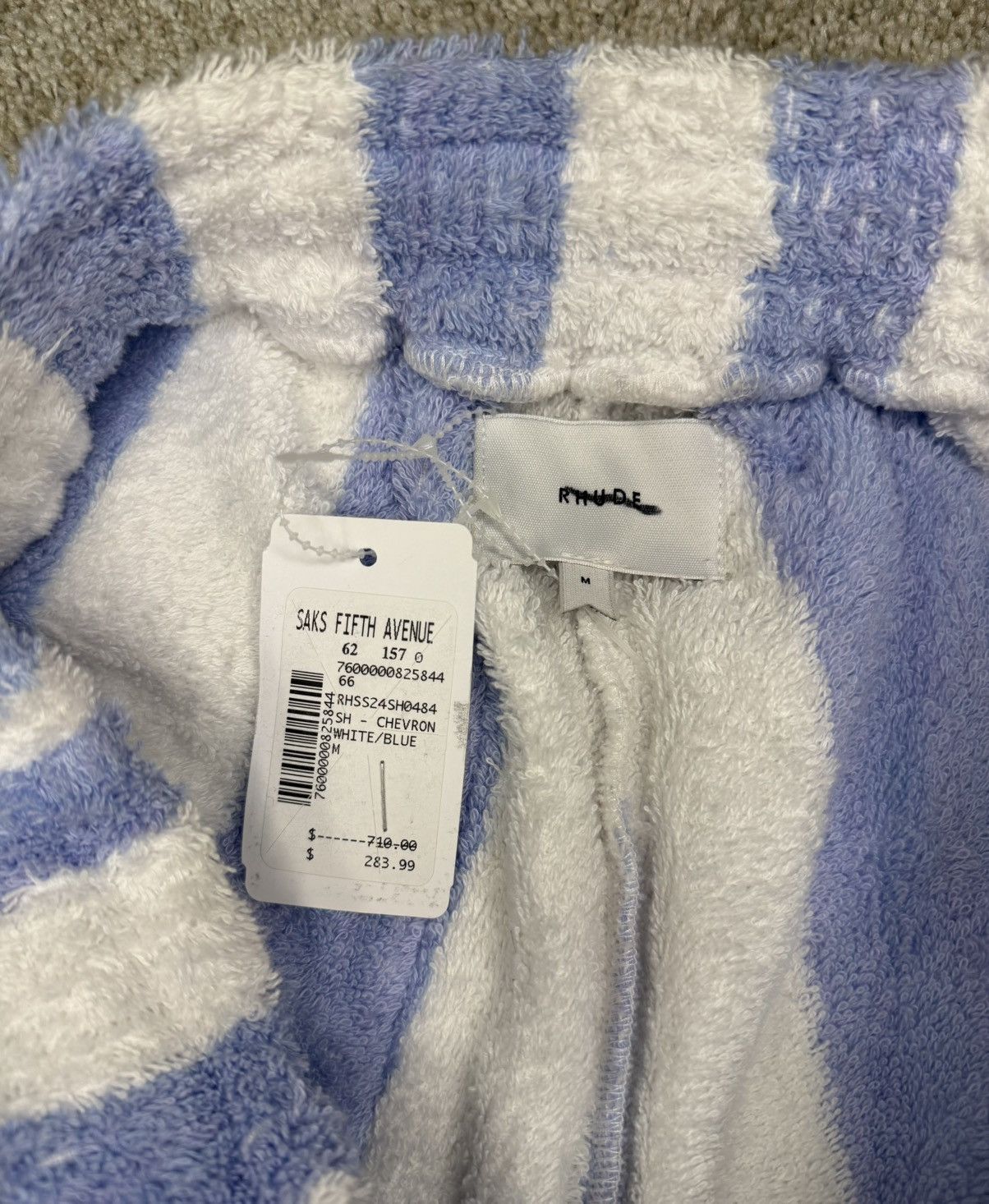 Rhude Rhude Striped Loop Terry Shorts Size US 32 / EU 48 - 3 Thumbnail