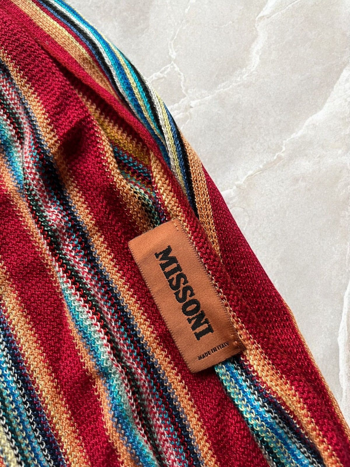 Missoni × Vintage MISSONI Multicoloured SCARF 180cm vintage muffler luxury y2k Size ONE SIZE - 4 Thumbnail