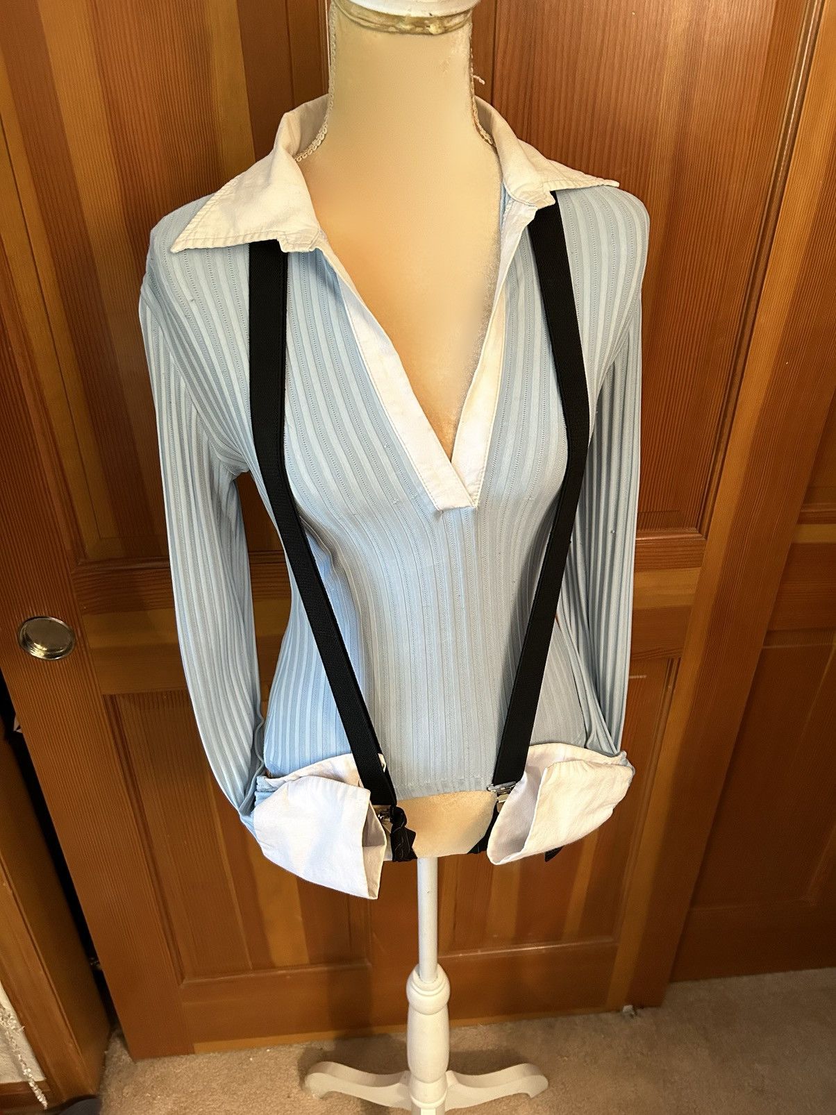 Designer × Other × Vintage Y2K 1990’s Vintage Blue Cuffed and Collar Shirt. Size M / US 6-8 / IT 42-44 - 9 Thumbnail