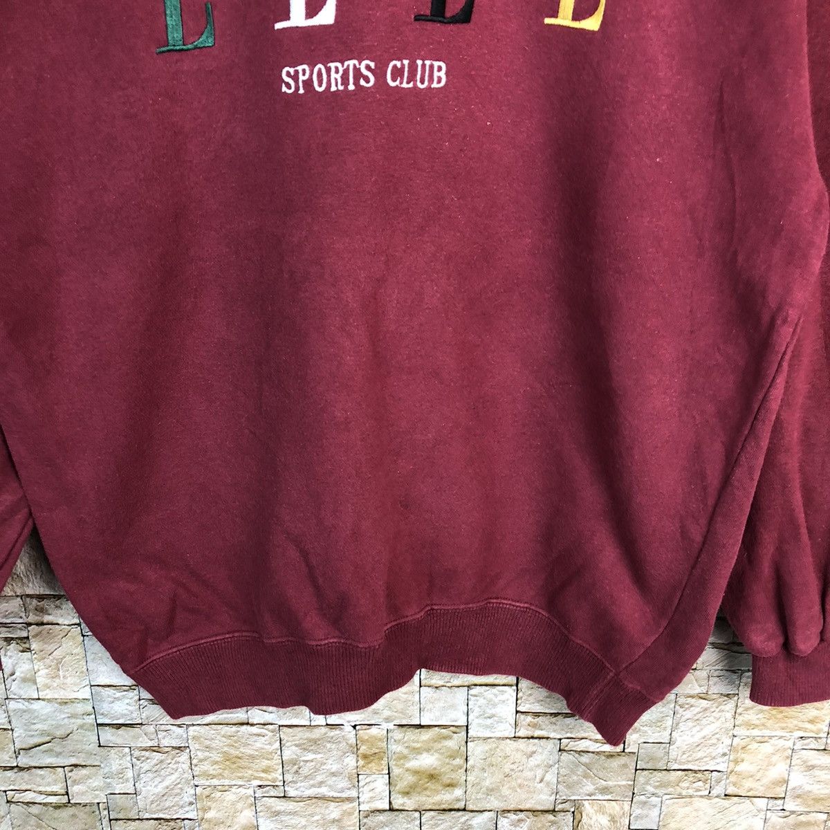 Ellesse Elle Sport Club Maroon Sweatshirt #A399 Size US M / EU 48-50 / 2 - 6 Thumbnail