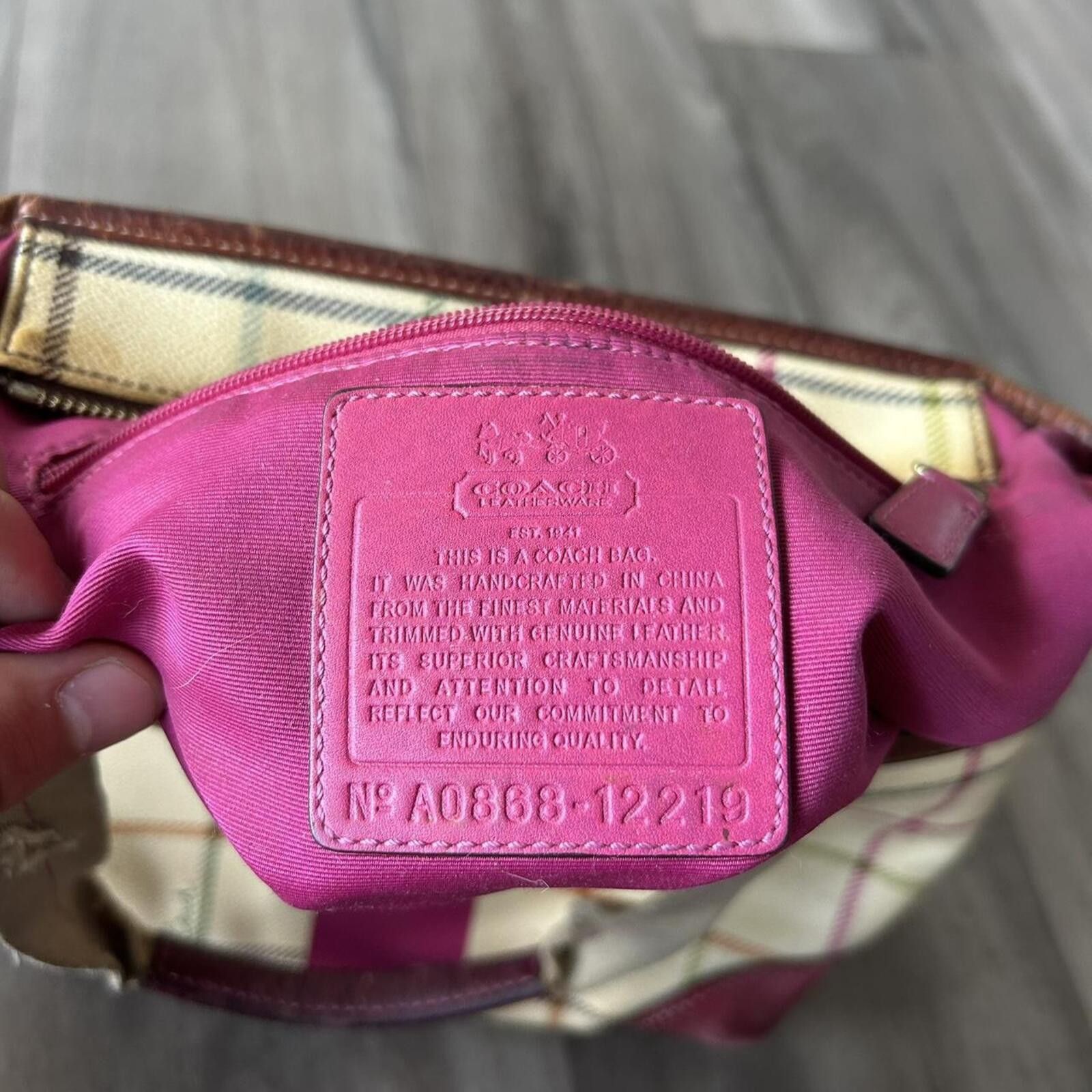 Coach Vintage Coach multicoloured plaid tote bag purse Size ONE SIZE - 4 Thumbnail