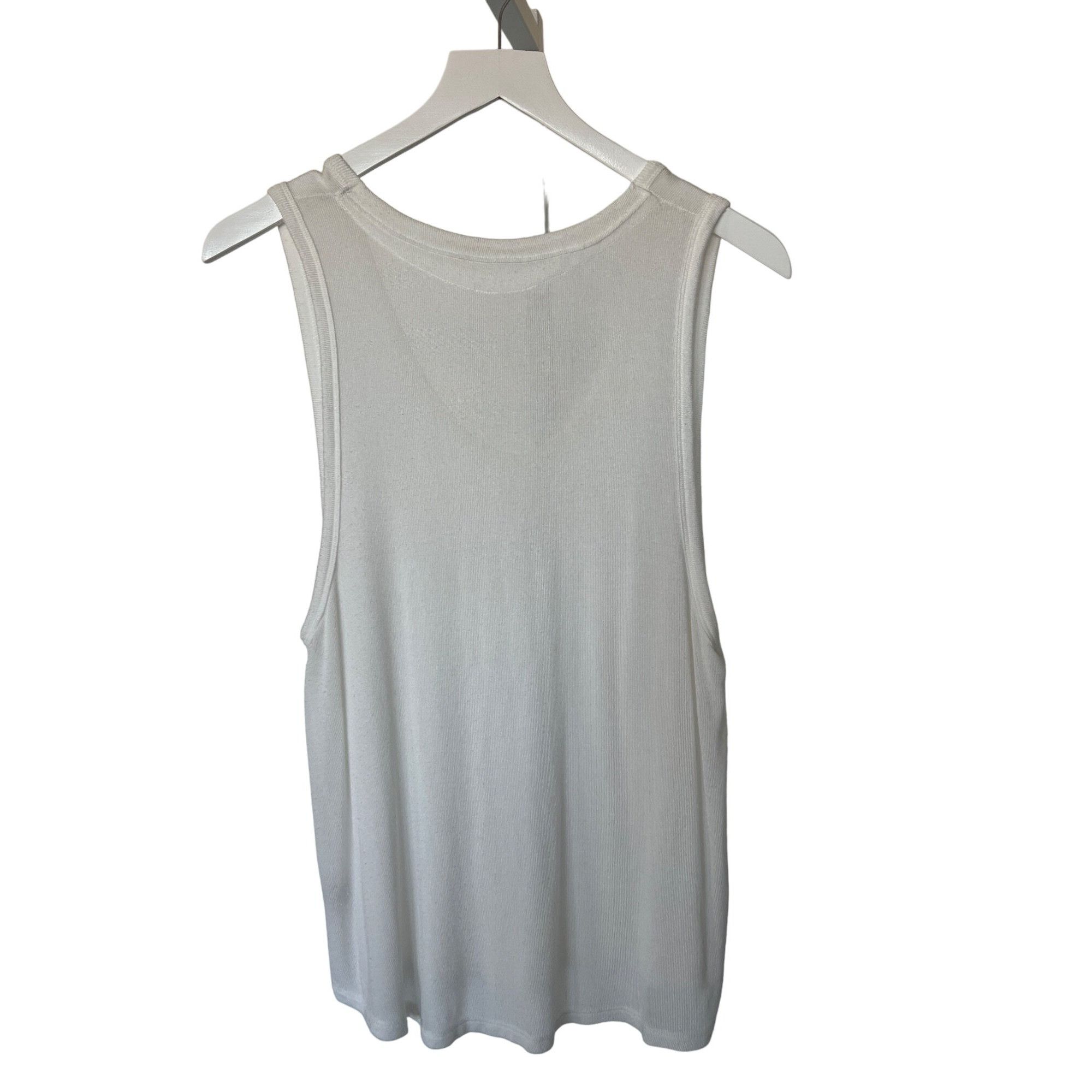 Free People Free People Ivory Scoop Neck Oversized Tank Top Size M / US 6-8 / IT 42-44 - 3 Thumbnail
