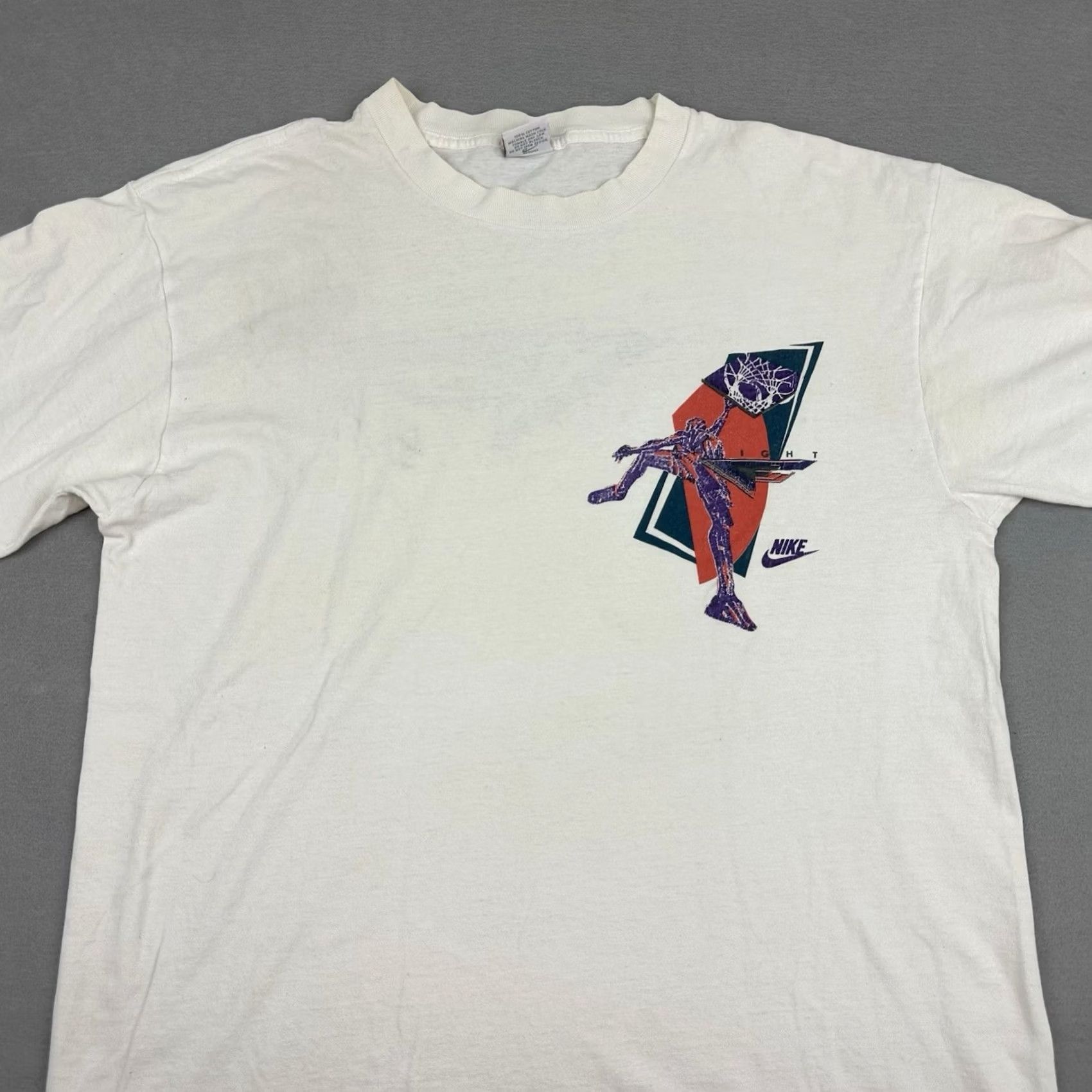 Nike Vintage Nike Shirt XL Men White Flight USA Tee Short Sleeve 80s Shirt Mens XL White USA Flight Nike Shirt Size US XL / EU 56 / 4 - 2 Thumbnail