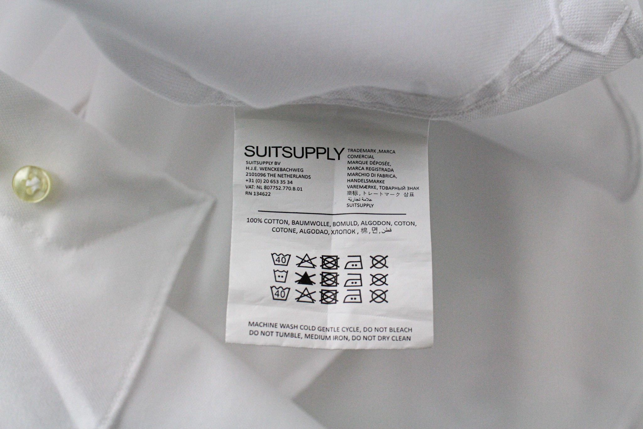 Suitsupply 39L Extra Slim Fit Cotton Formal 72752 Size 40R - 5 Thumbnail