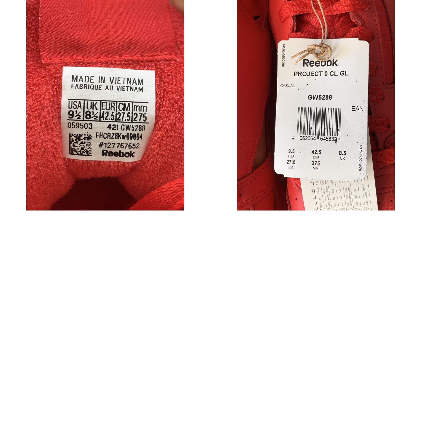 Maison Margiela MAISON MARGIELA x REEBOK CLASSIC SNEAKERS TABI RED SIZE US 9.5 UK 8.5 EU 42.5 Mens Sneaker Size US 9 / EU 42 - 8 Thumbnail