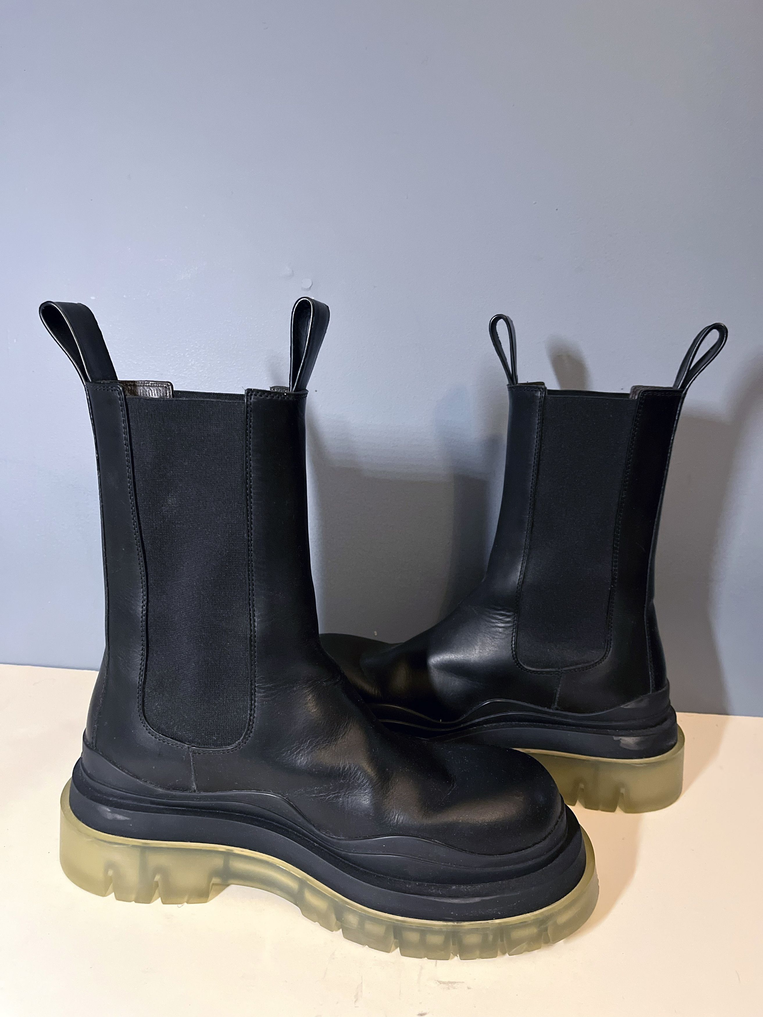 Bottega Veneta BOTTEGA VENETA BLACK TRANSPARENT TIRE BOOTS EU 42/ US 10 Size US 9 / EU 42 - 3 Thumbnail