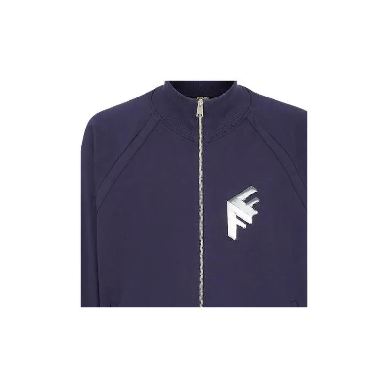 Fendi o1w1db10325 FY1272 Sweatshirt in Navy Blue Size US XL / EU 56 / 4 - 4 Thumbnail