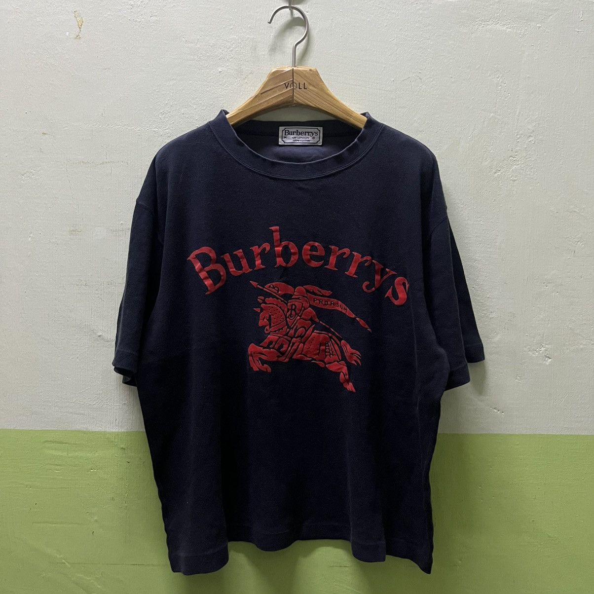 Rare Vintage Burberrys Big Logo Boxy Tees