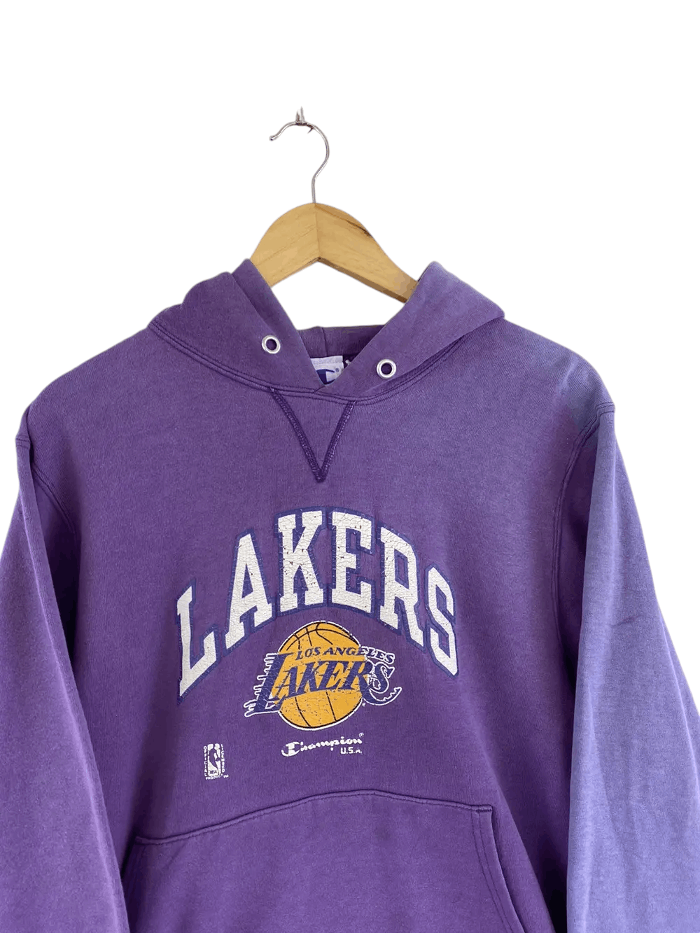 Champion Vtg Champion Lakers Faded Hoodie Pullover Size US L / EU 52-54 / 3 - 6 Thumbnail