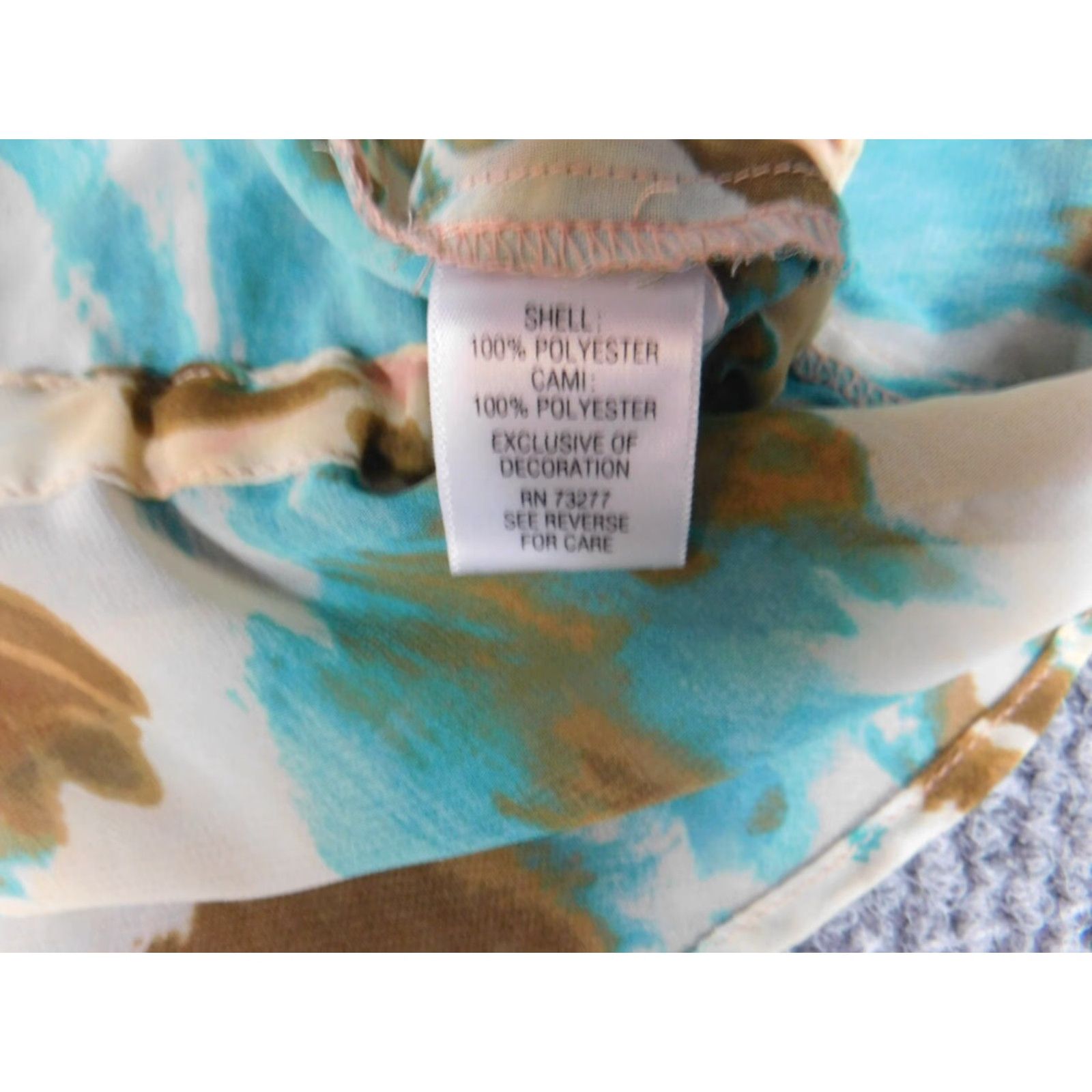 Apt. 9 Apt. 9 Blouse Womens XL Blue Crew Neck 3/4 Sleeve Pullover Stretch Casual Size XL / US 12-14 / IT 48-50 - 7 Thumbnail