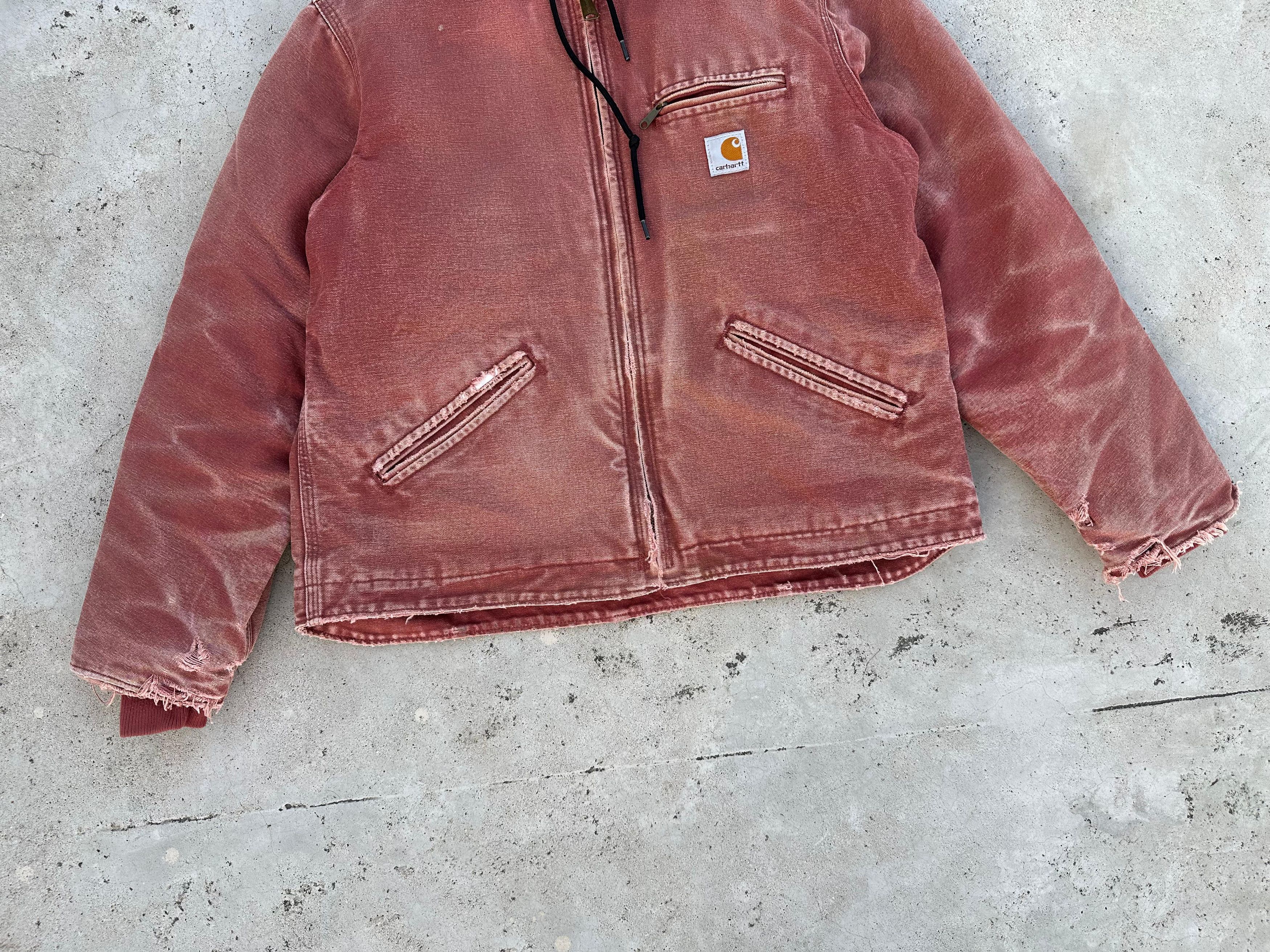 Carhartt Faded pink Vintage Y2K Carhartt Hooded Jacket WJ141 VRS Size US M / EU 48-50 / 2 - 6 Thumbnail