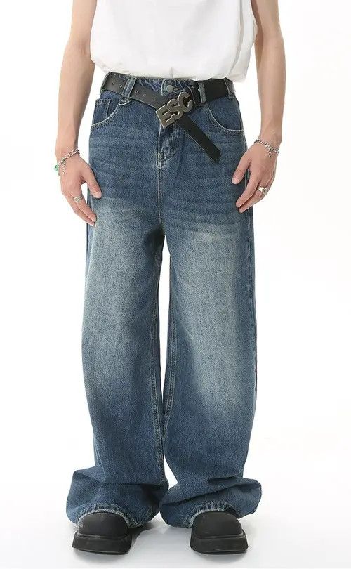 Japanese Brand × Jean Vintage washed high waist wide leg denim trousers Size US 32 / EU 48 - 1 Thumbnail