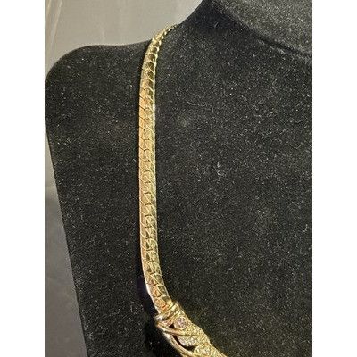 Swarovski Vintage signed swan swarovski purple clear crystal gold to Size ONE SIZE - 5 Thumbnail
