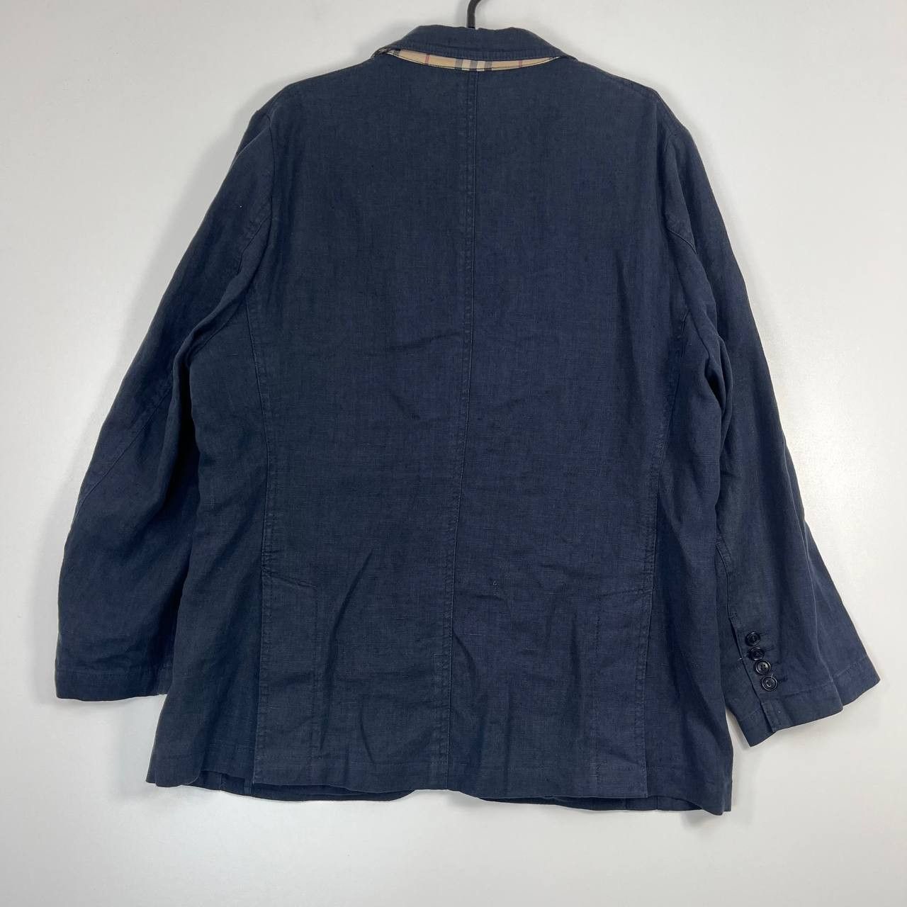Burberry Burberry London Navy Blue Linen Blazer Size 52 Size US L / EU 52-54 / 3 - 5 Thumbnail