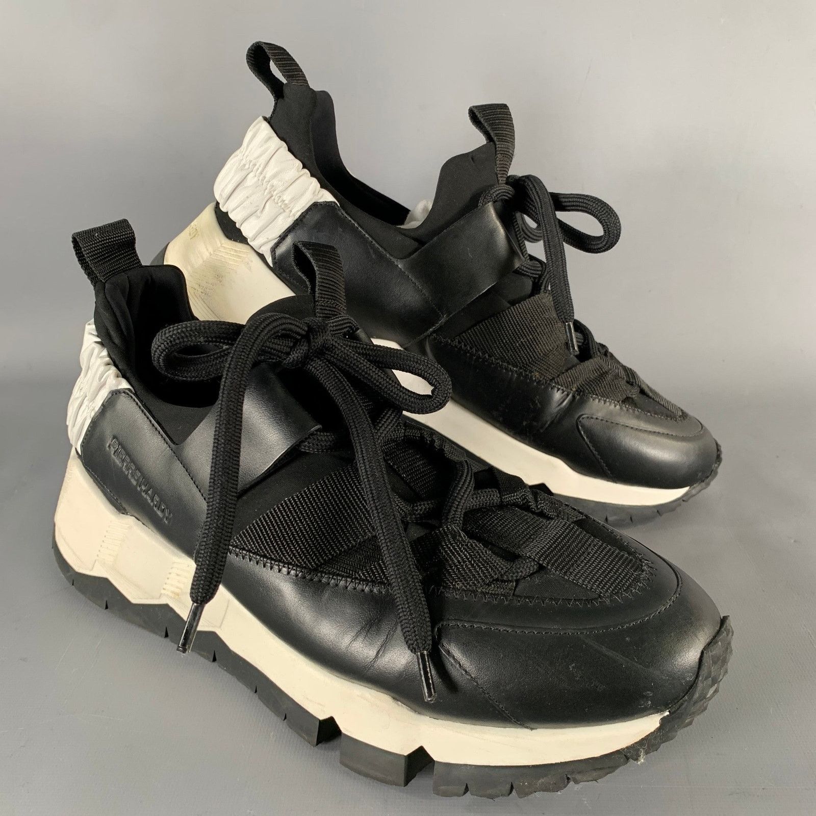 Pierre Hardy PIERRE HARDY Size 12 Black White Layered Platform Sneakers Size US 12 / IT 42 - 1 Thumbnail