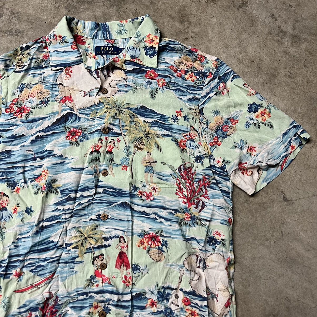 Polo Ralph Lauren × Ralph Lauren Polo Ralph Lauren Beach/Surfing Print Hawaiian Shirt Size US M / EU 48-50 / 2 - 1 Thumbnail