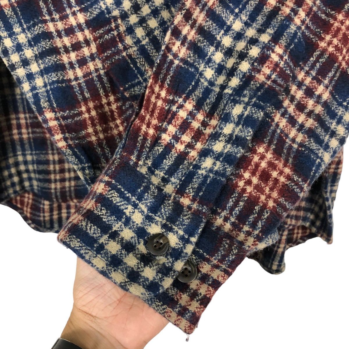 Flannel 🔥90s Sereno Basic Issey Miyake Flannel Jacket Tartan Design Size US L / EU 52-54 / 3 - 12 Thumbnail
