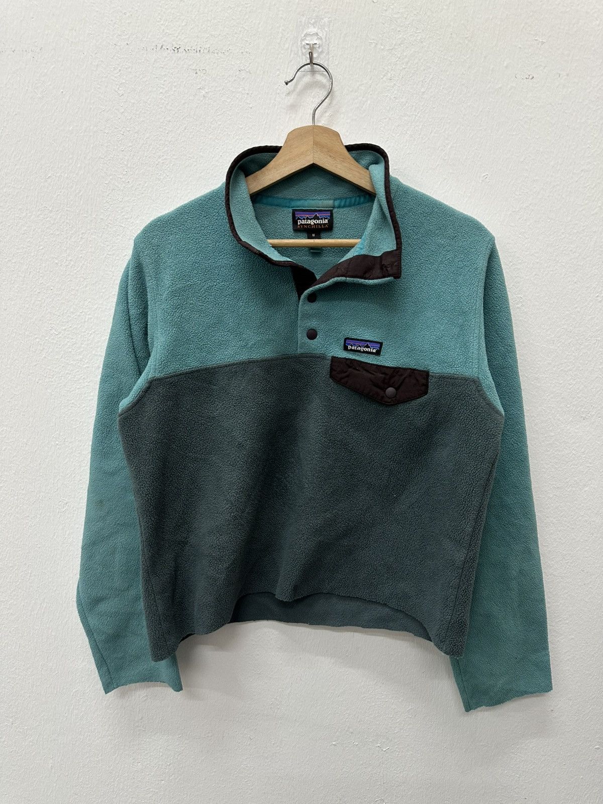 Patagonia Patagonia Women's Synchilla Snap Fleece Pullover Teal Jacket Size M / US 6-8 / IT 42-44 - 4 Thumbnail