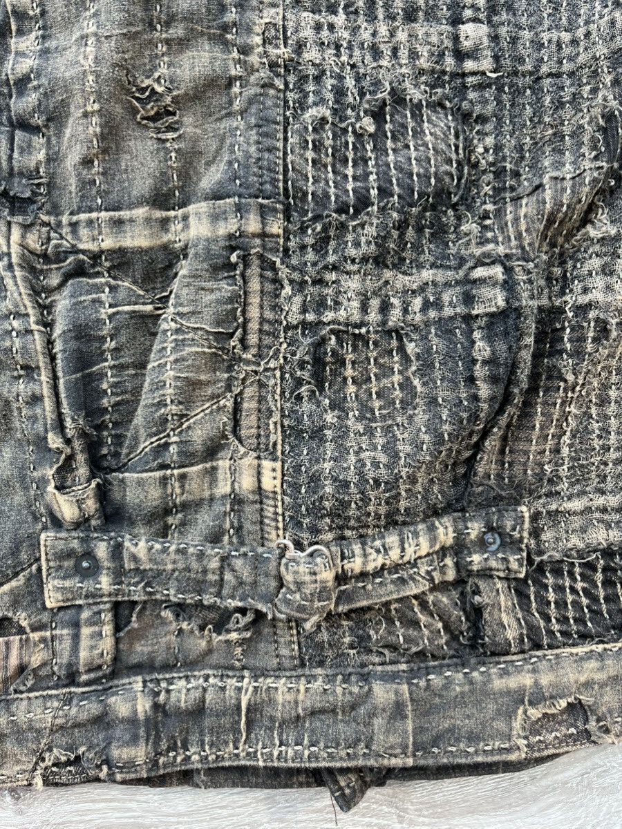 Kapital Kapital Boro Distressed Patchwork Jacket - Black Tea Size US XL / EU 56 / 4 - 5 Thumbnail