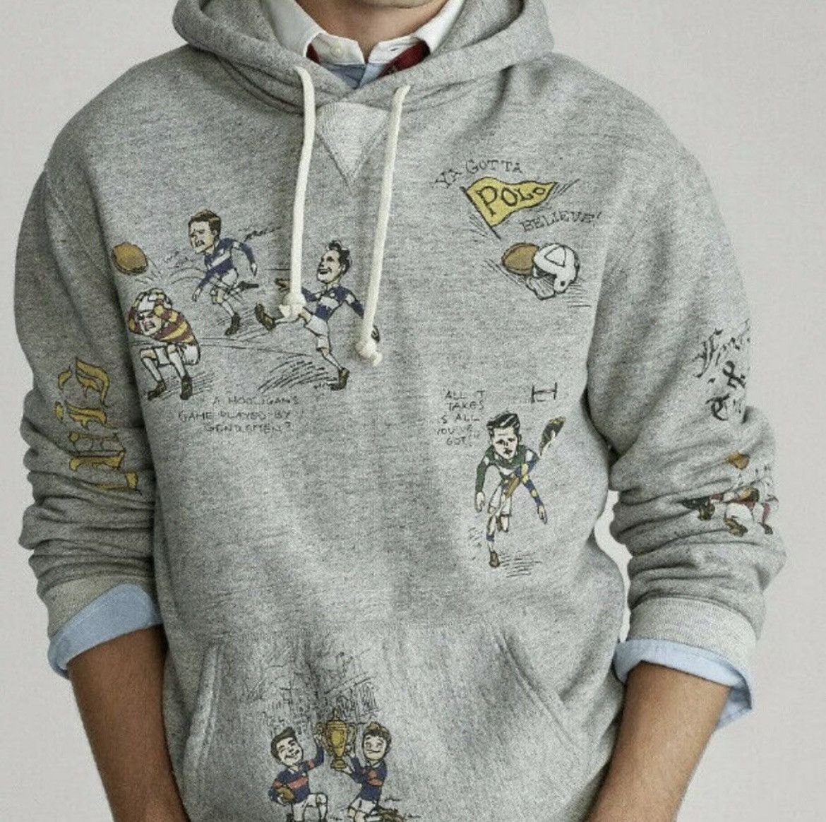 image of Nwt- Polo Ralph Laurent St. Andrews Graphic Sweatshirt-L in Grey, Men's (Size Large)