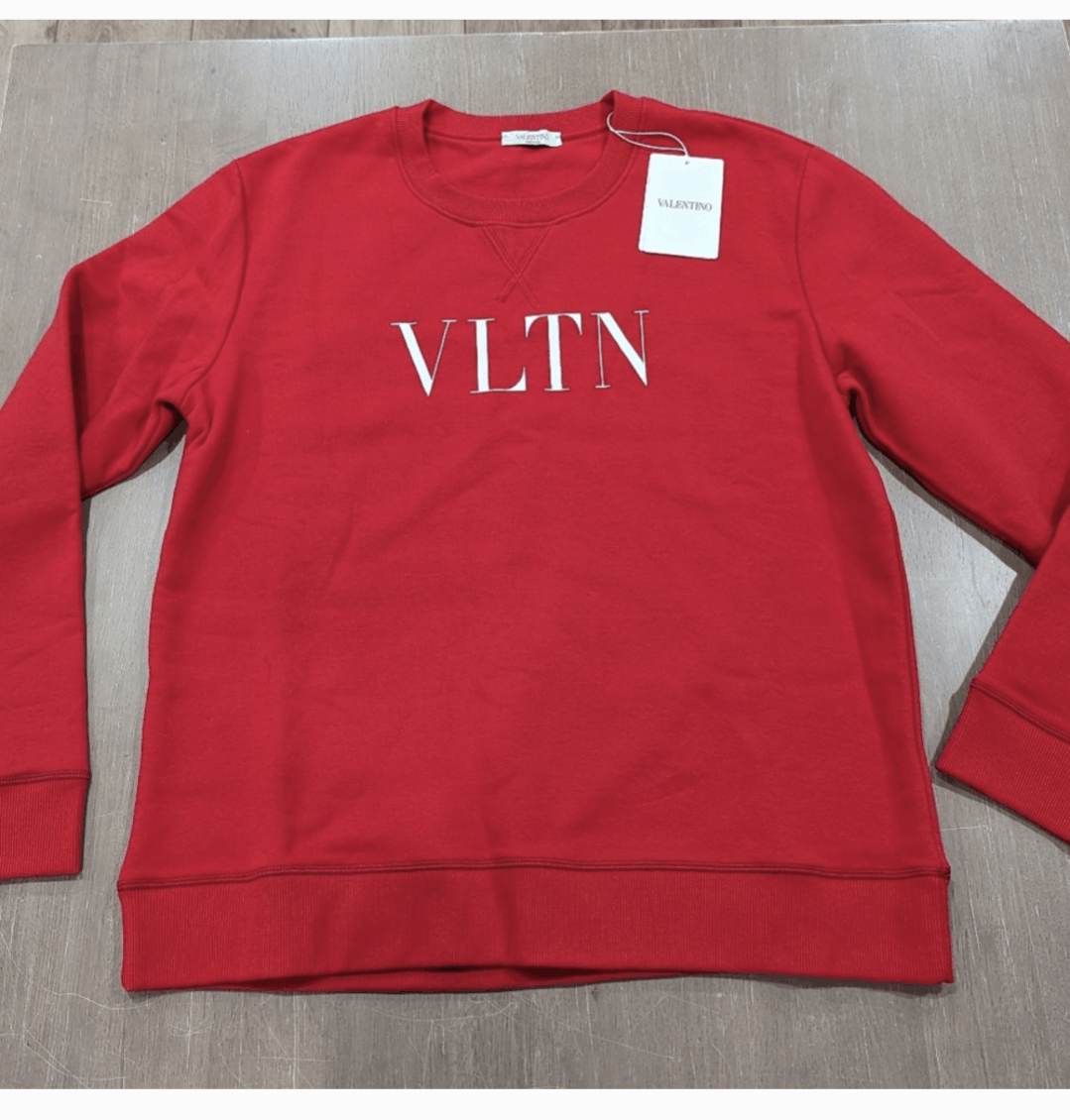 Valentino Valentino VLTN Crewneck Sweatshirt Rosso Red Small Size US S / EU 44-46 / 1 - 1 Thumbnail