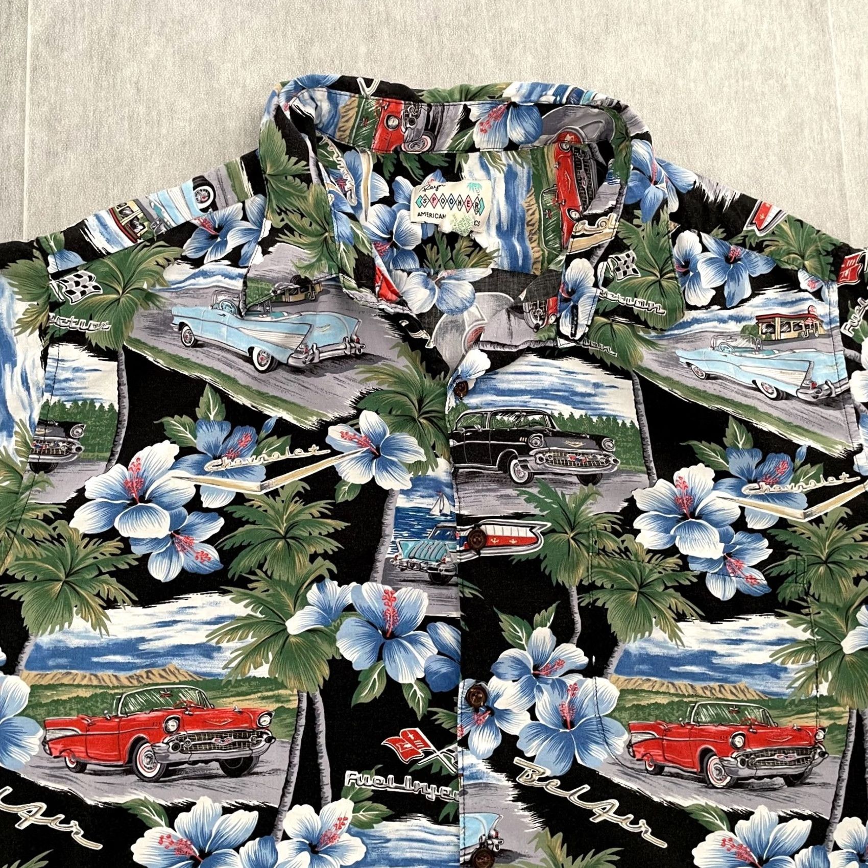 Reyn Spooner VINTAGE Reyn Spooner Shirt Adult 2XL Hawaiian Floral Chevy Cars Button Up Short Sleeve Size US XXL / EU 58 / 5 - 3 Thumbnail