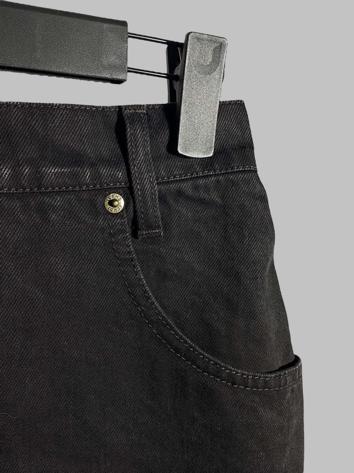 Fendi Vintage 90s Fendi Denim Skirt Monogram Pocket Detail Size 28" / US 6 / IT 42 - 10 Thumbnail