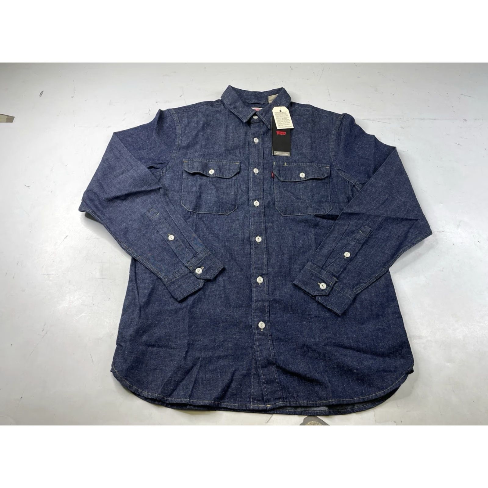 Levi's Levi's Levis Jackson The Worker Shirt Men S Relaxed Denim Cotton Hemp Button-Up Cowboy Western Casual Workwear Size US S / EU 44-46 / 1 - 2 Thumbnail