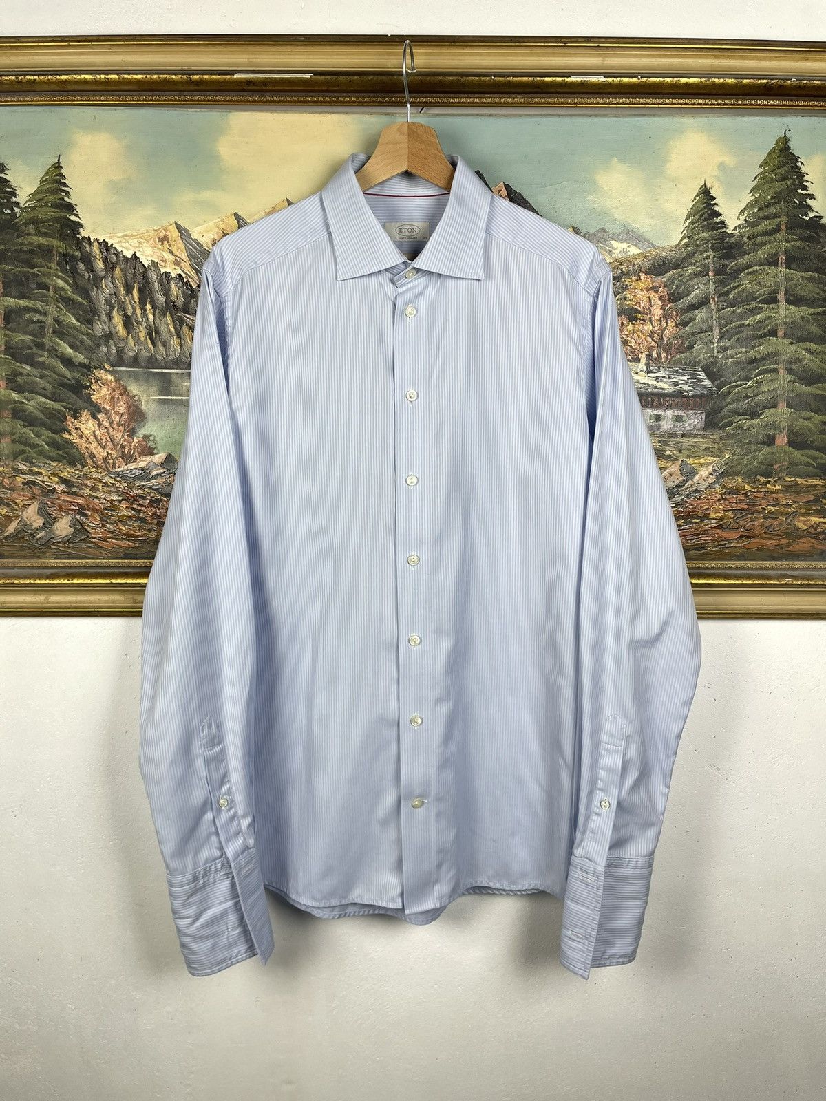 Eton Eton Blue Button Ups Shirt Old Money Luxury Designer Premium Size US XL / EU 56 / 4 - 1 Thumbnail