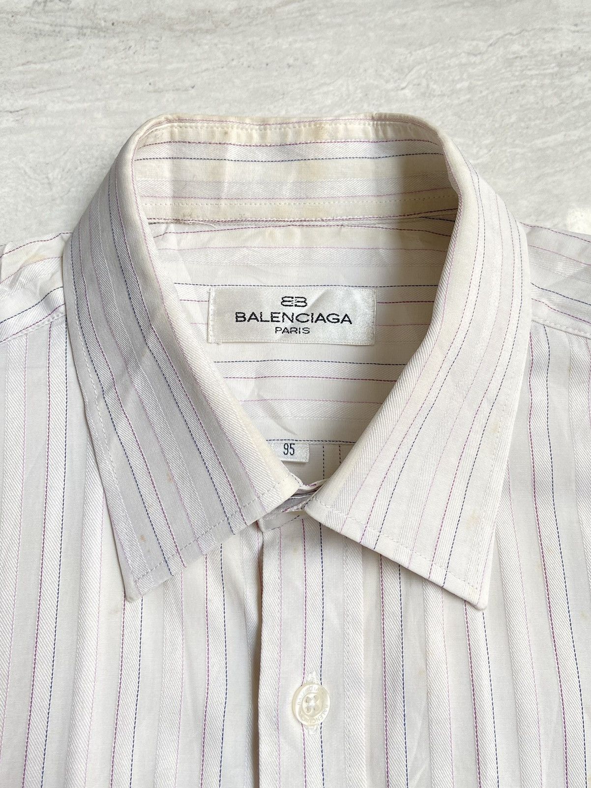Balenciaga BALENCIAGA Striped Shirt Size US S / EU 44-46 / 1 - 5 Thumbnail