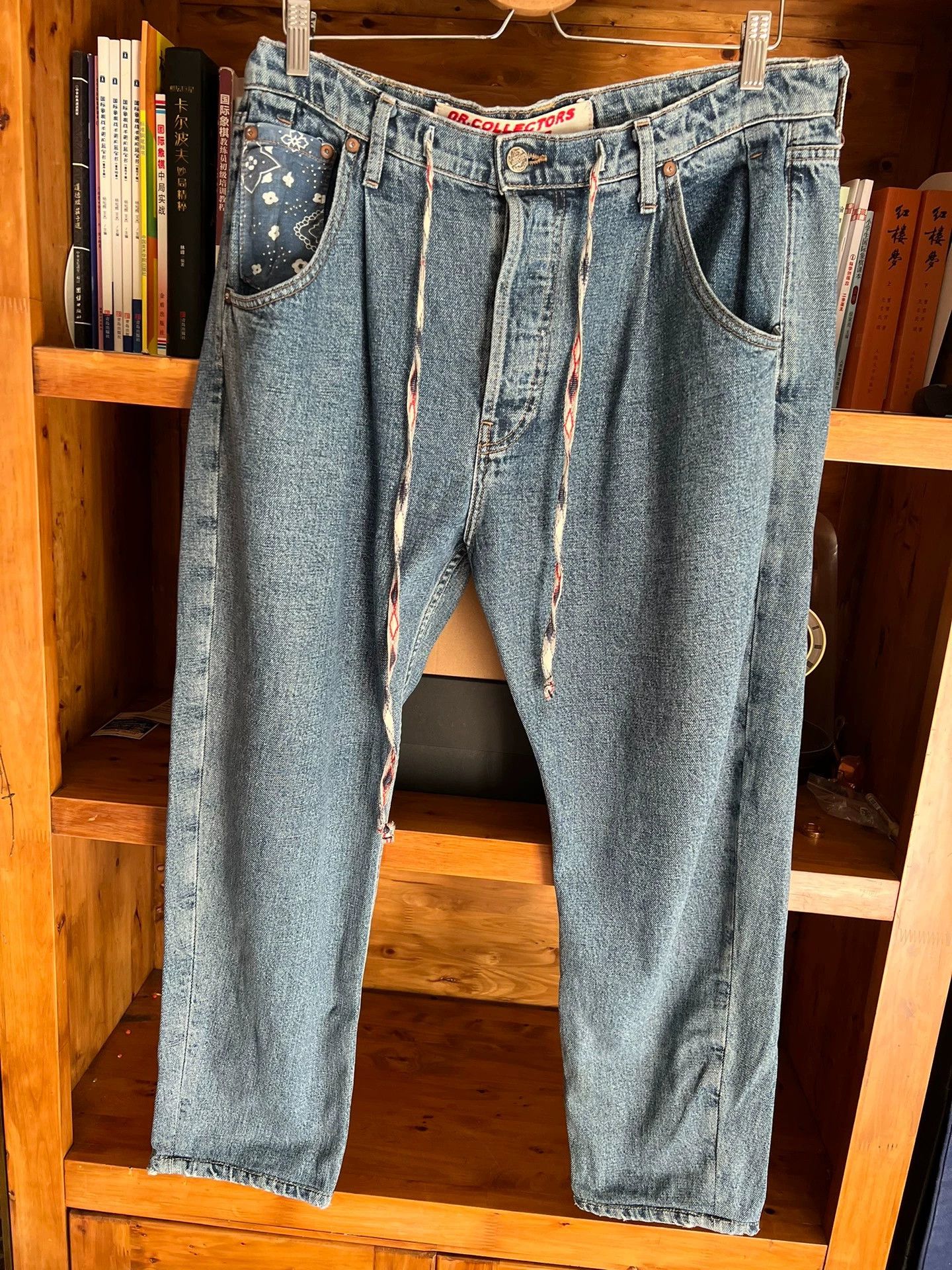 Indigo dr.collectors indigo hand dyed loose fit L jeans USA 2yr Size US 32 / EU 48 - 3 Thumbnail