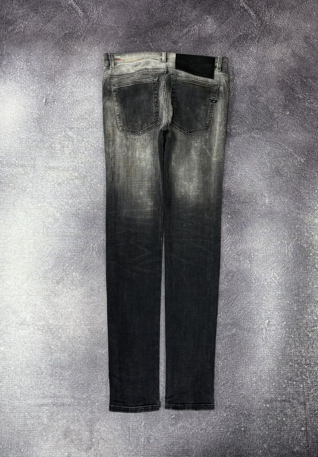 Diesel Diesel D-Amny Skinny NWT Washed Black Distressed Denim Jeans Size US 31 - 2 Thumbnail