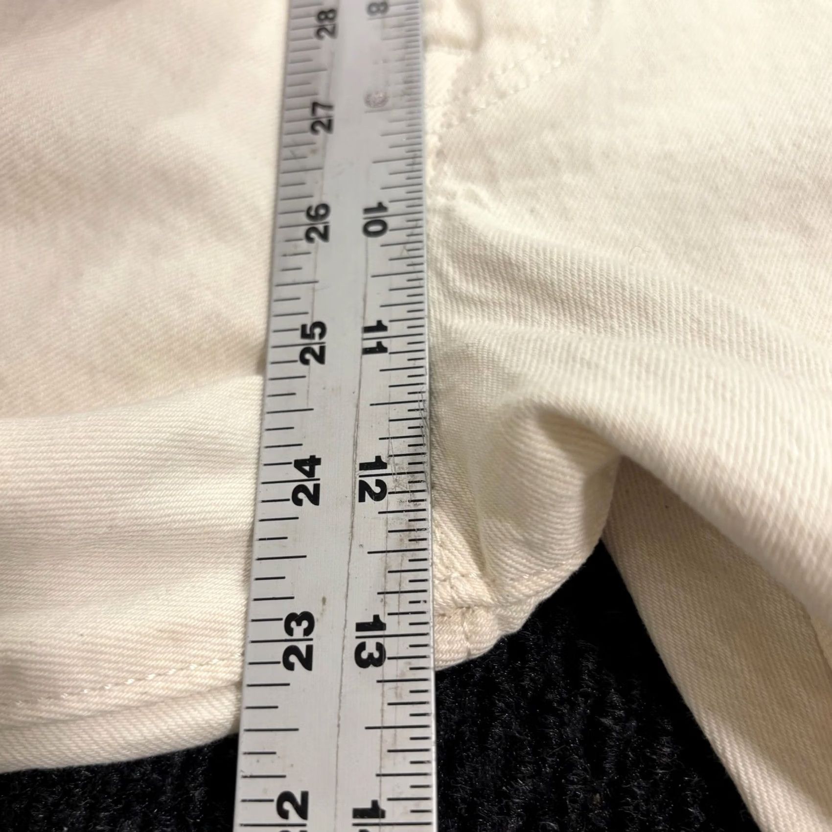 Levi's Levi's Women's Cream Ribcage Crop Boot Denim Jeans Size 32 Size 24" / US 00 / IT 34 - 7 Thumbnail