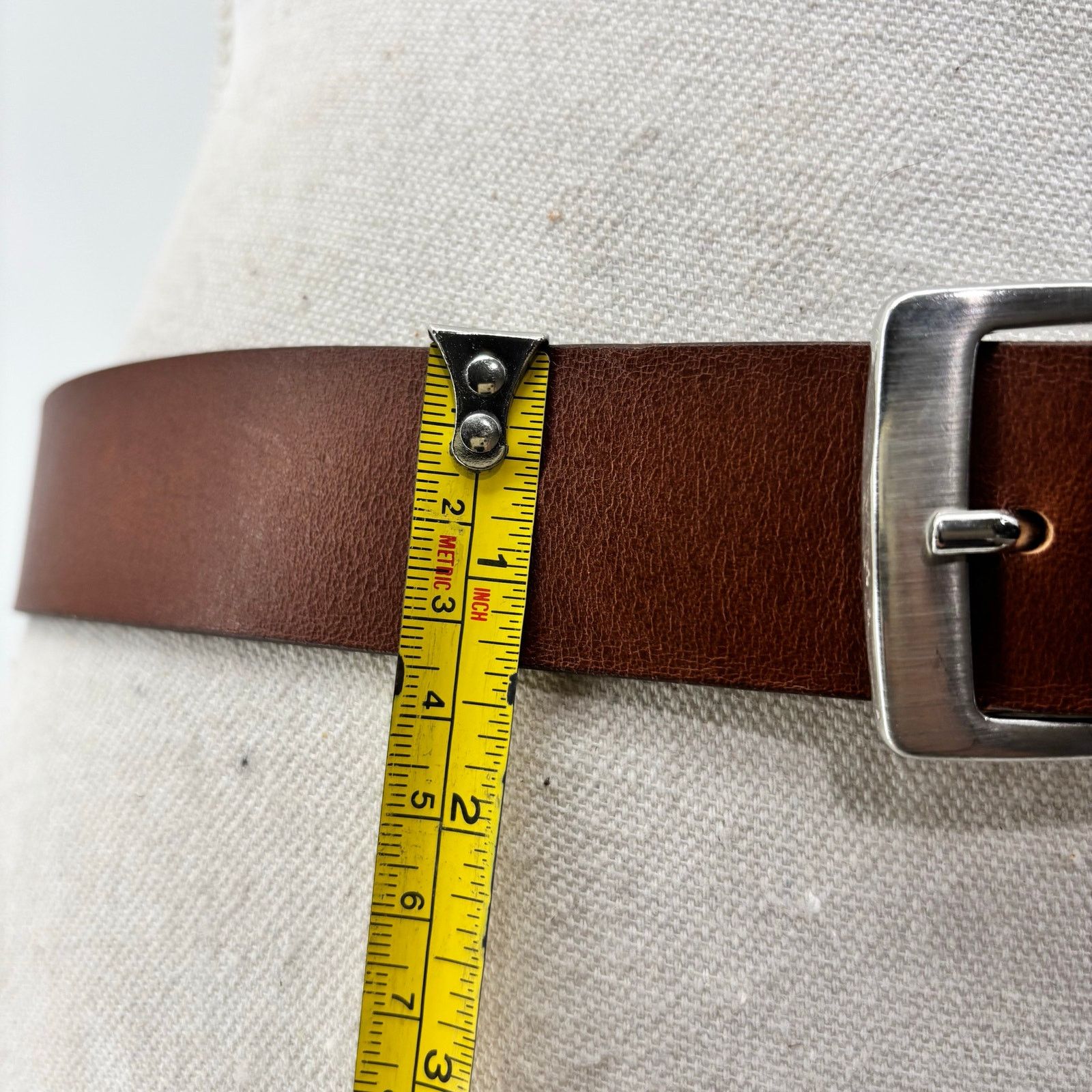 H&M H&M Brown Size Small Leather Belt Unisex Women Men Casual Size 32 - 4 Thumbnail