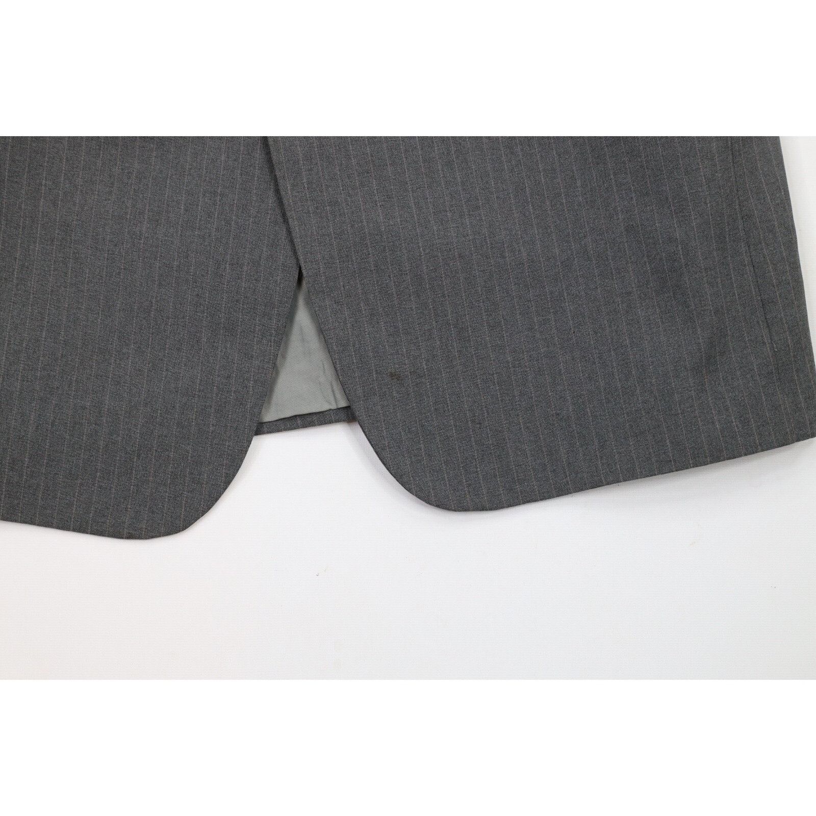Vintage Vintage 70s Streetwear 2 Piece Pinstriped Suit Wedding Size 42L - 3 Thumbnail